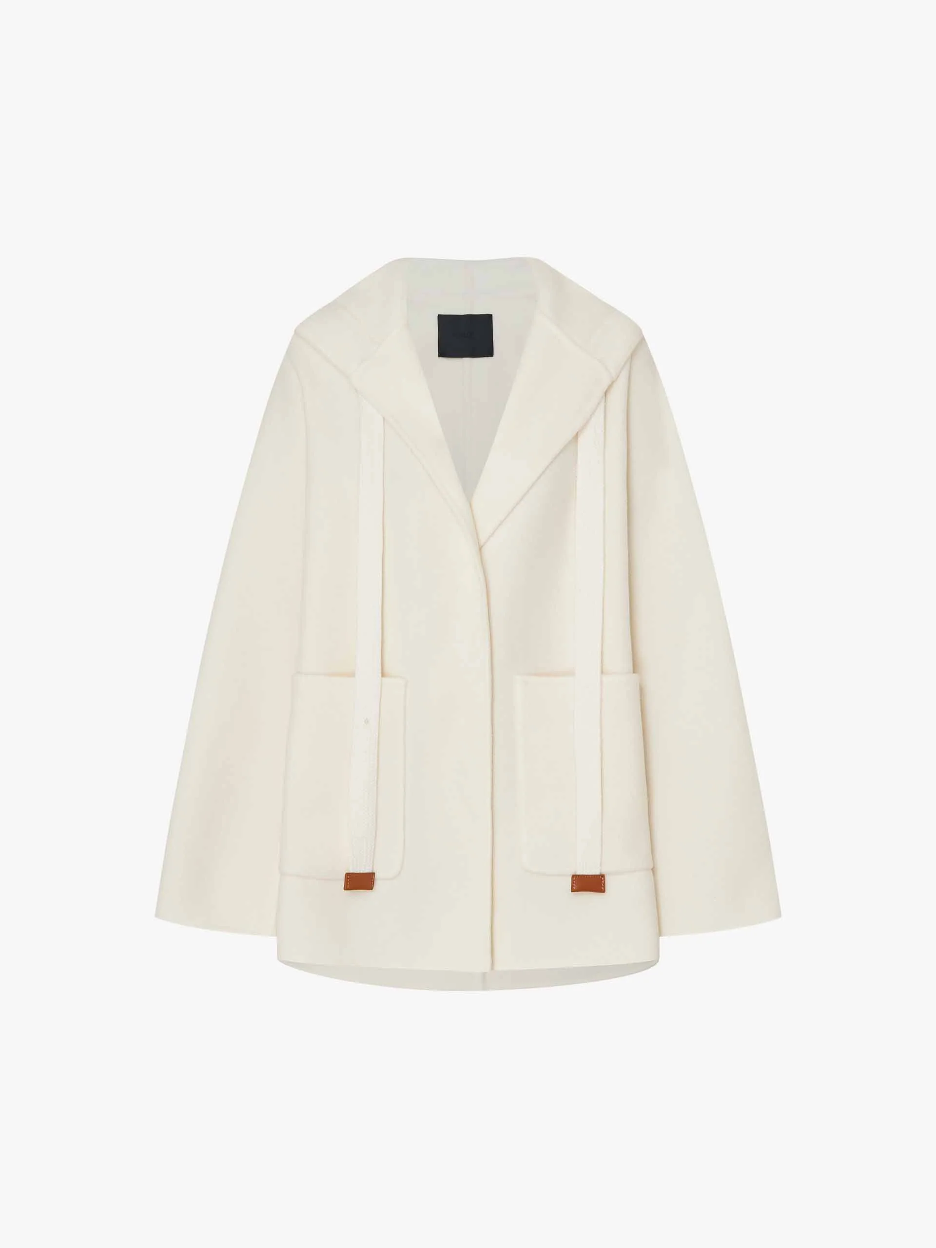 Drawstring Detail Wool Coat - Image 12