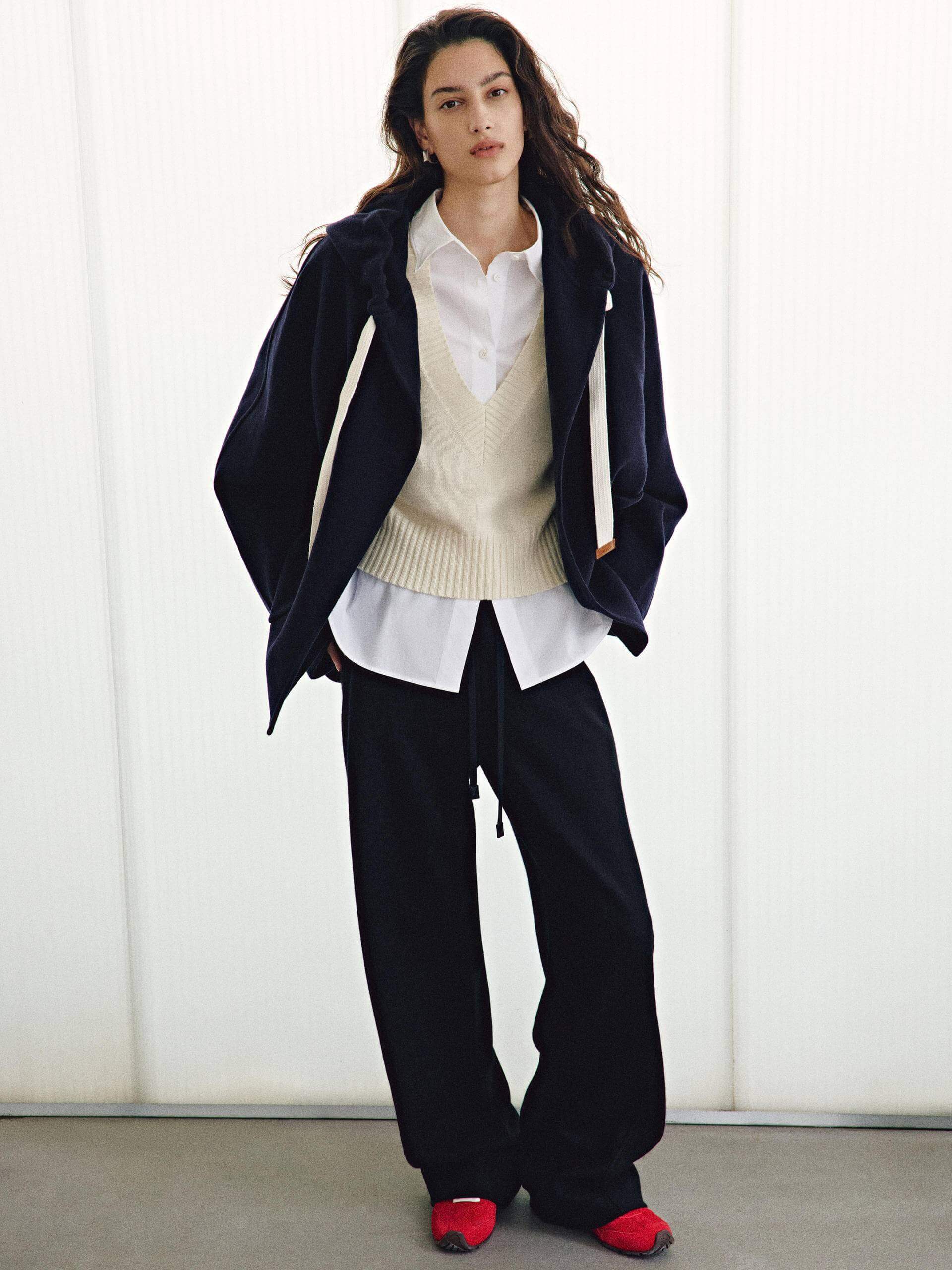 Drawstring Detail Wool Coat - Image 17