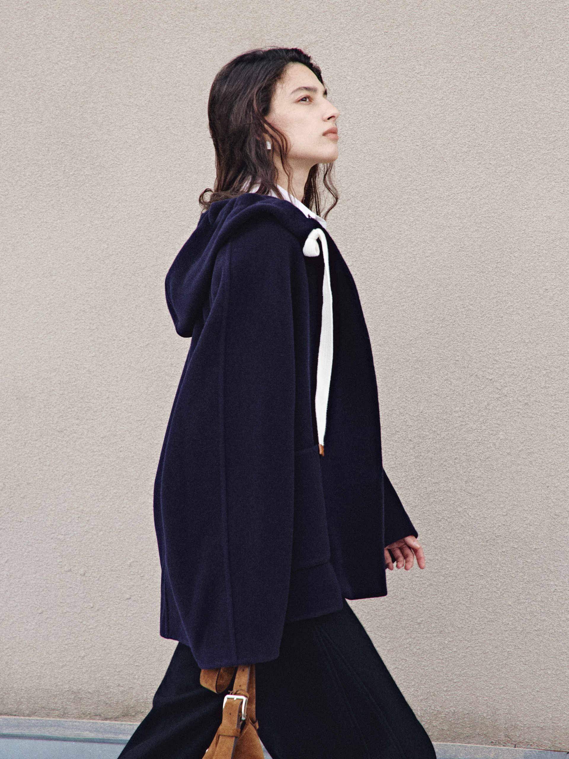 Drawstring Detail Wool Coat - Image 18