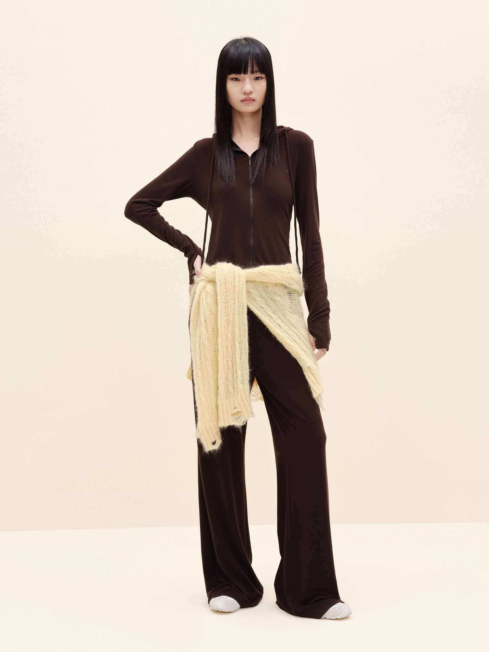 Drawstring Flared Trousers - Image 10
