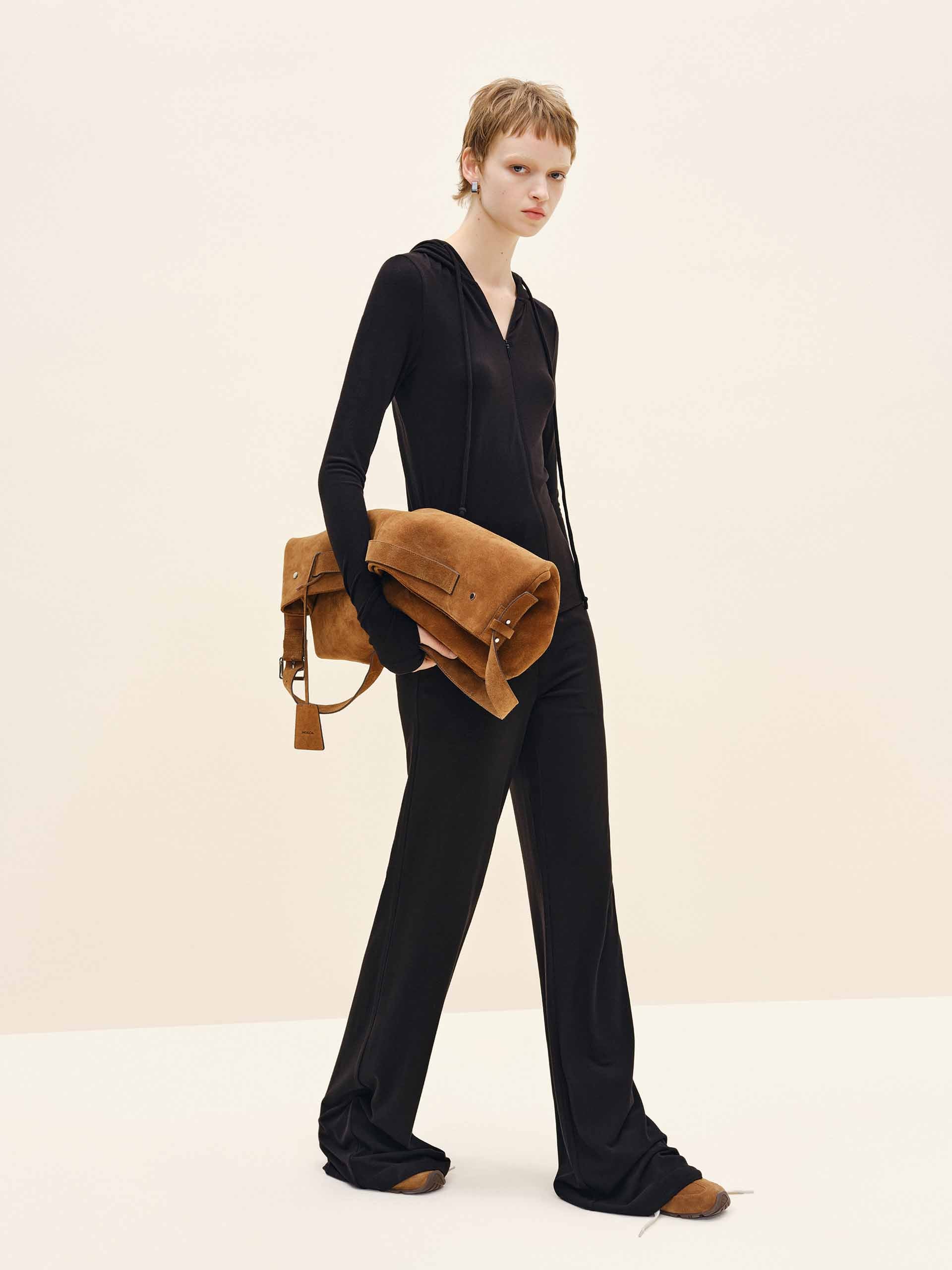 Drawstring Flared Trousers - Image 2