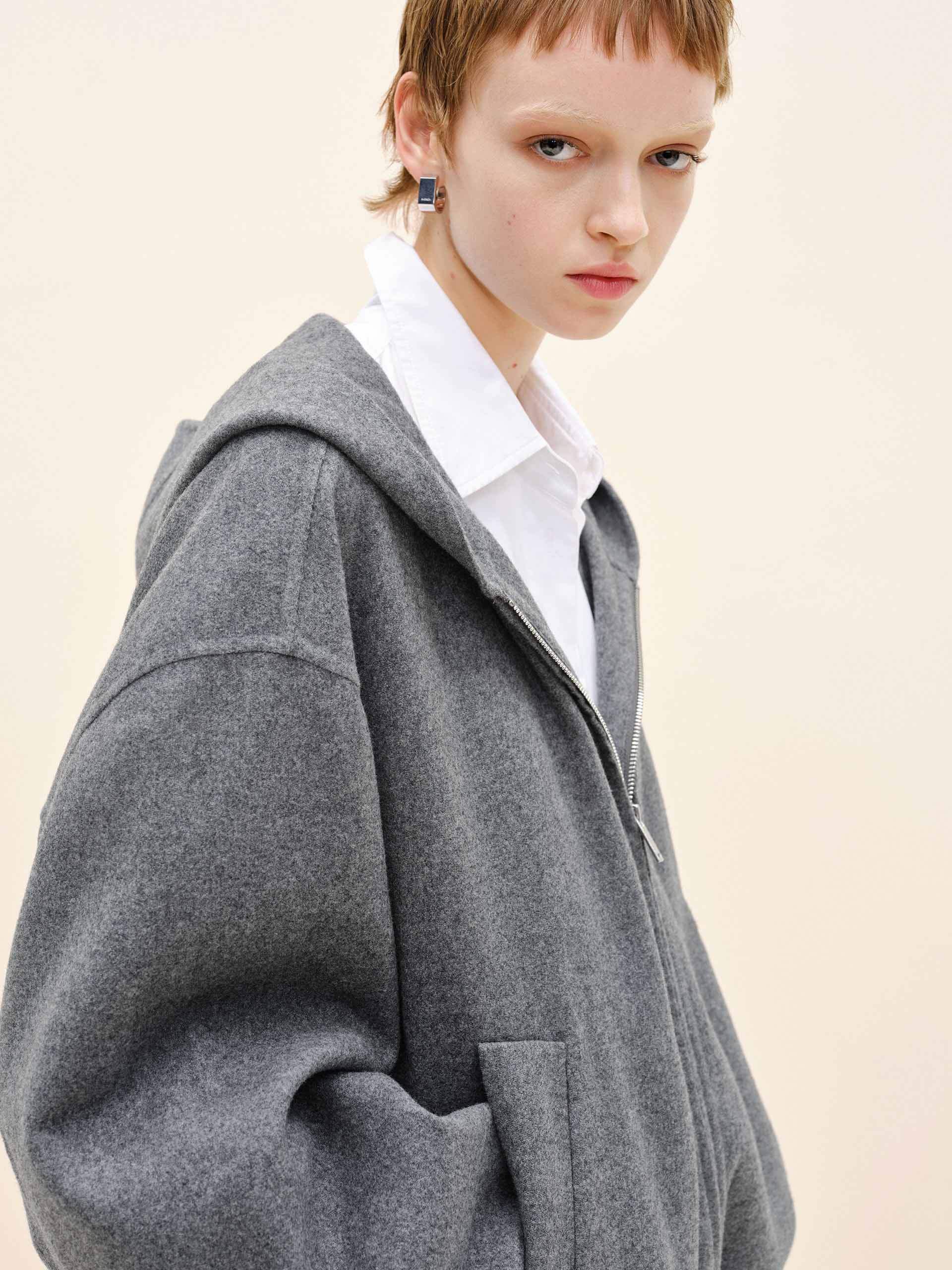 Drawstring Hem Hooded Coat - Image 15