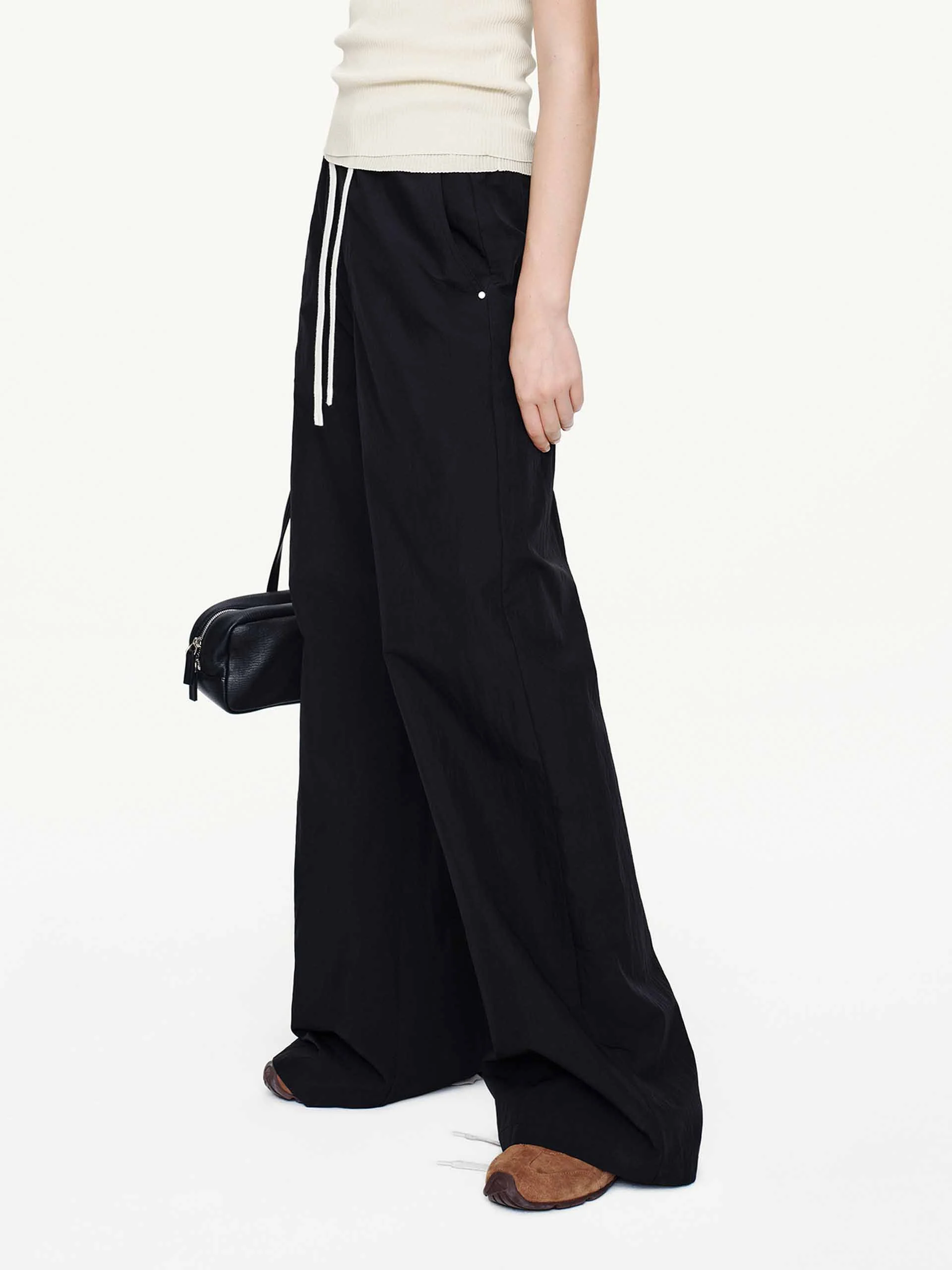 Drawstring High Waist Trousers - Image 3