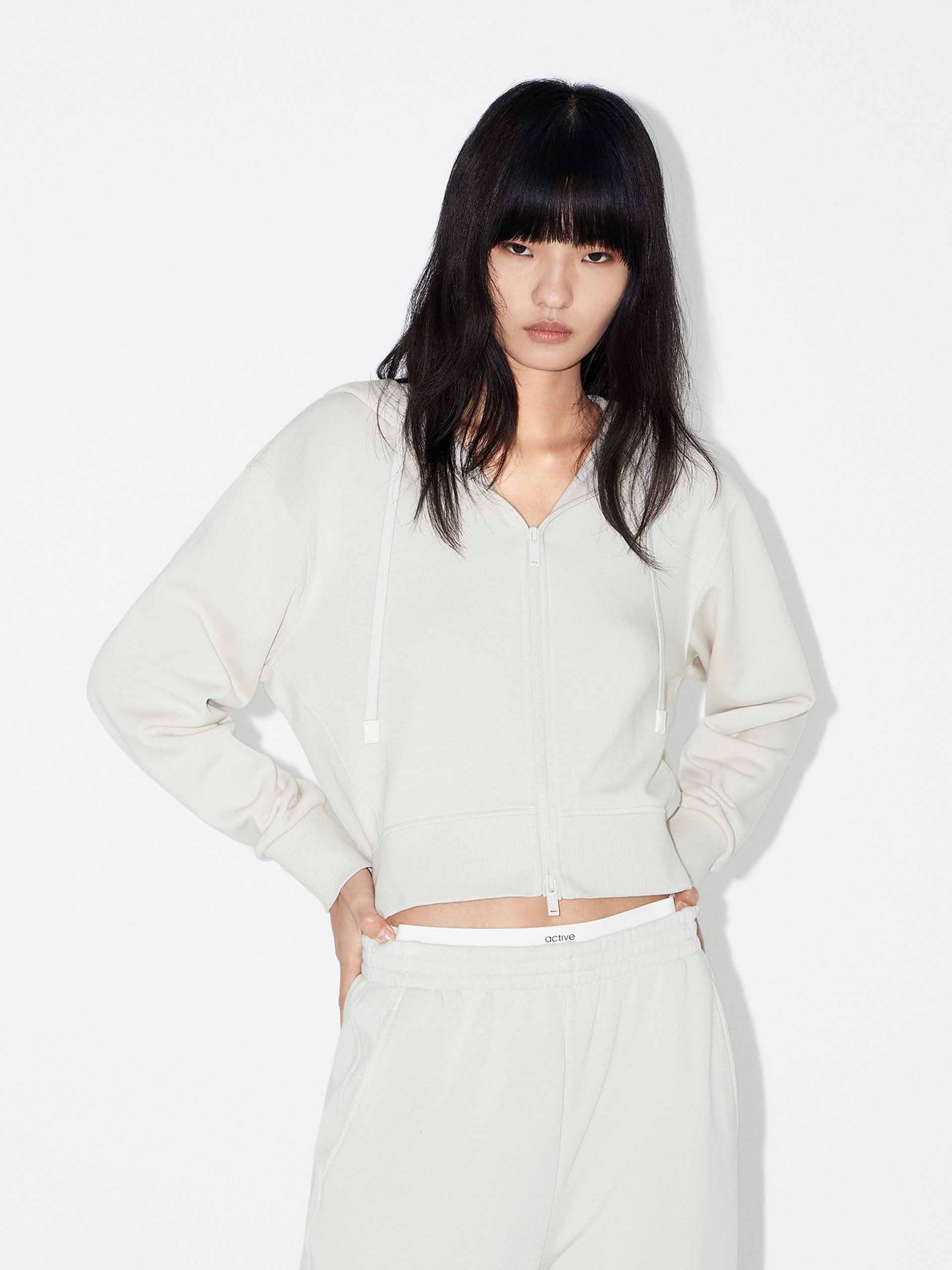 Drawstring Hooded Active Jacket