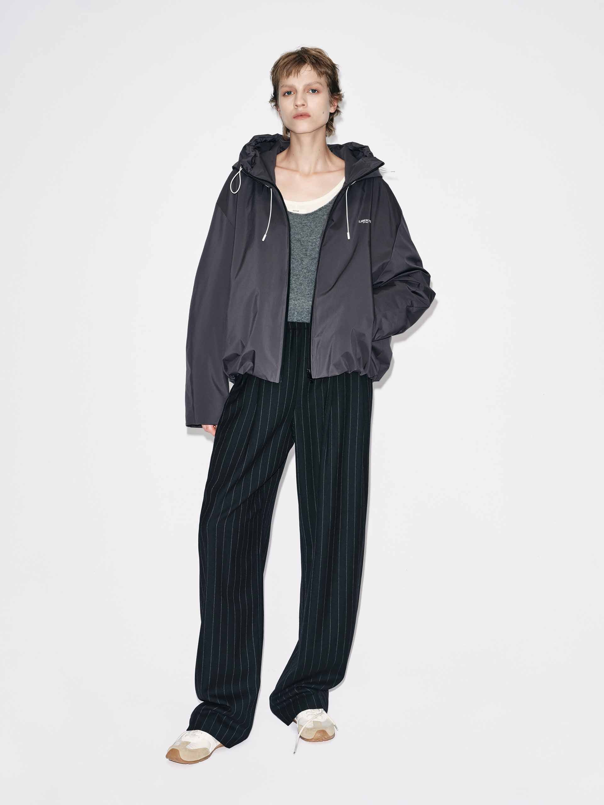 Drawstring Hooded Down Jacket - Image 10