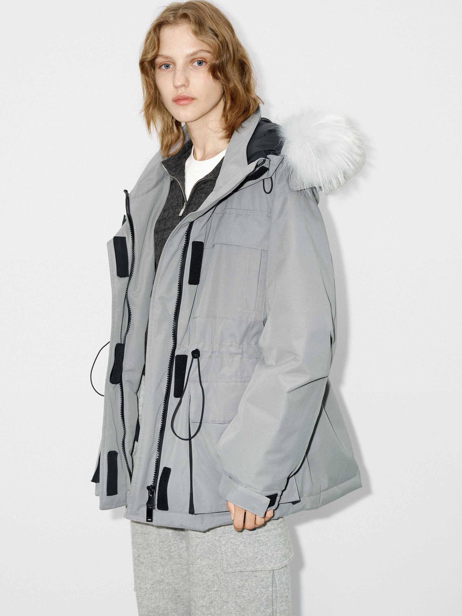 Drawstring Hooded Puffer Jacket - Image 10