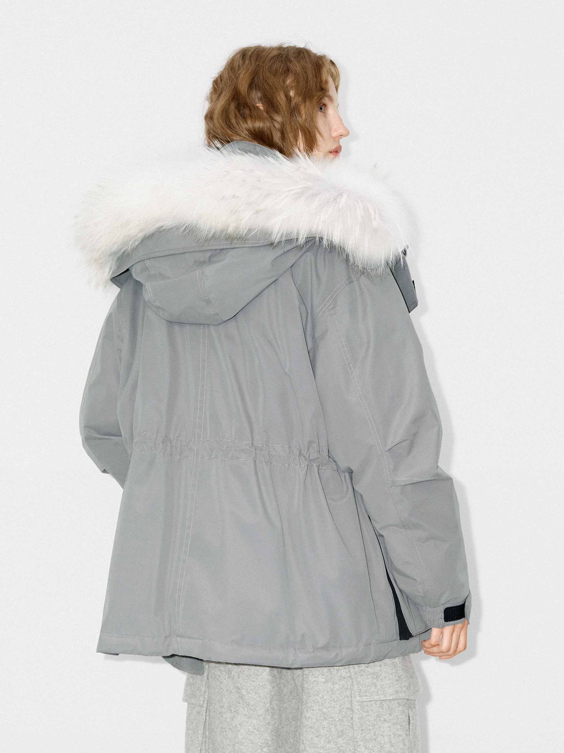 Drawstring Hooded Puffer Jacket - Image 11