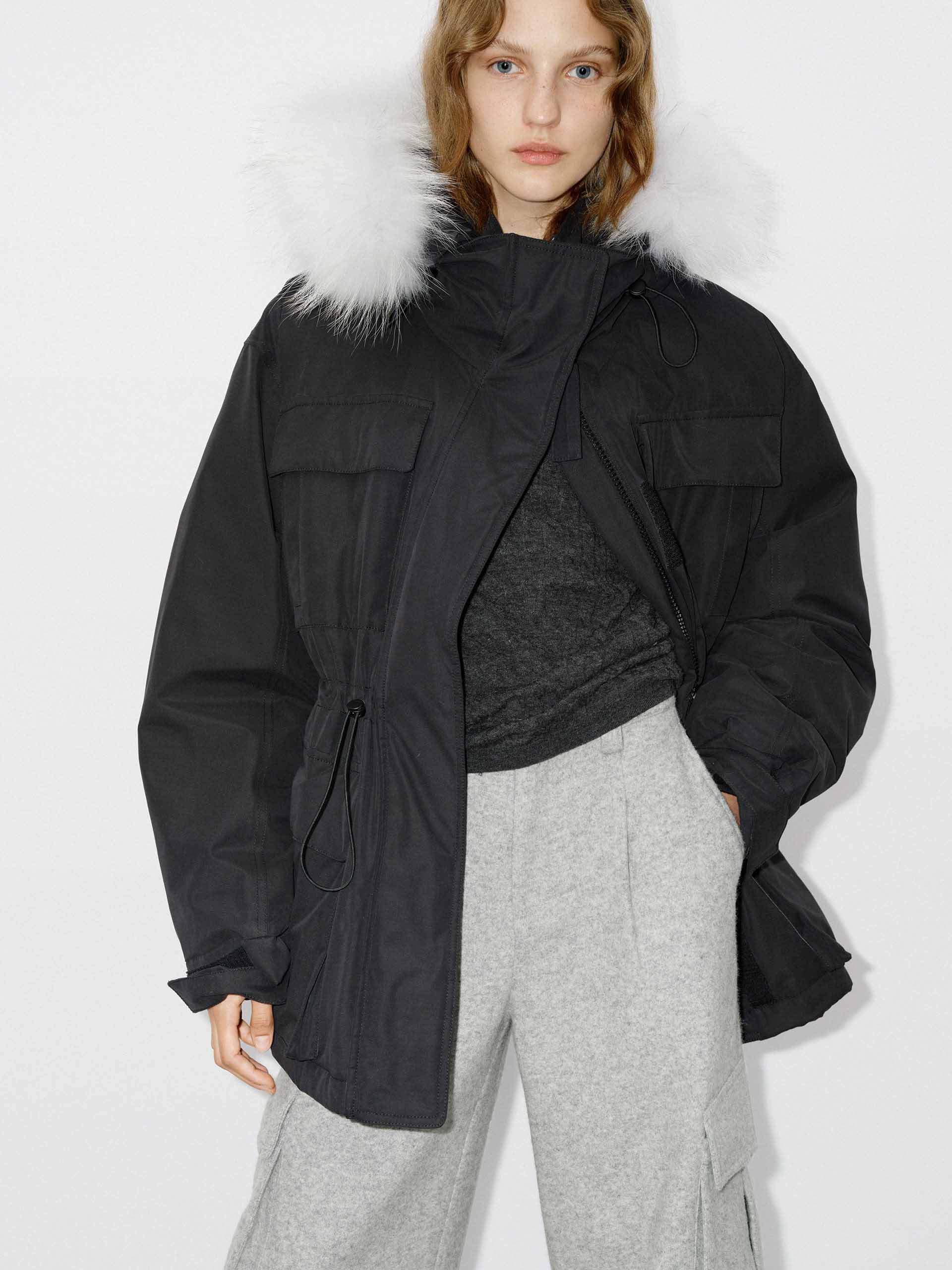 Drawstring Hooded Puffer Jacket - Image 17