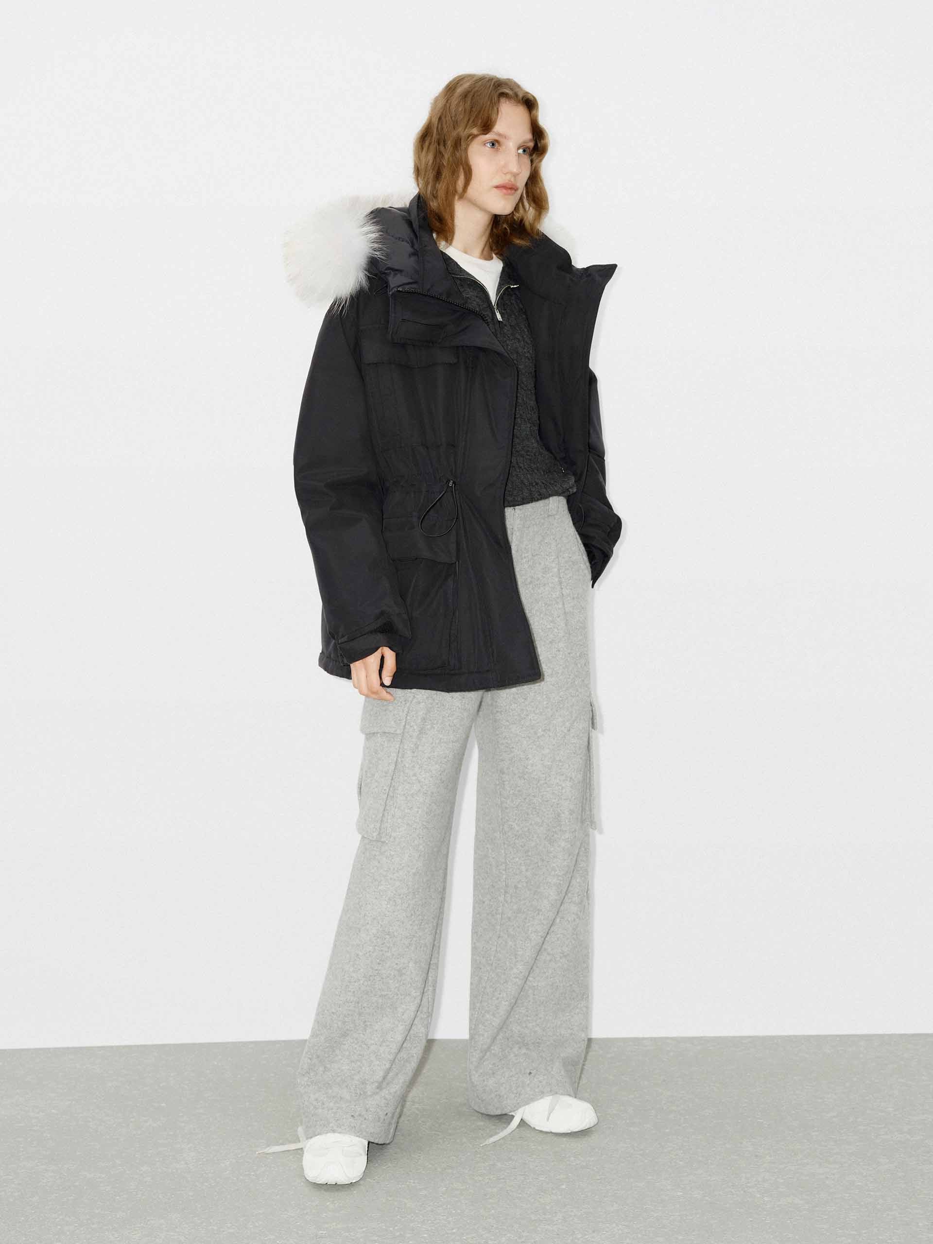 Drawstring Hooded Puffer Jacket - Image 22