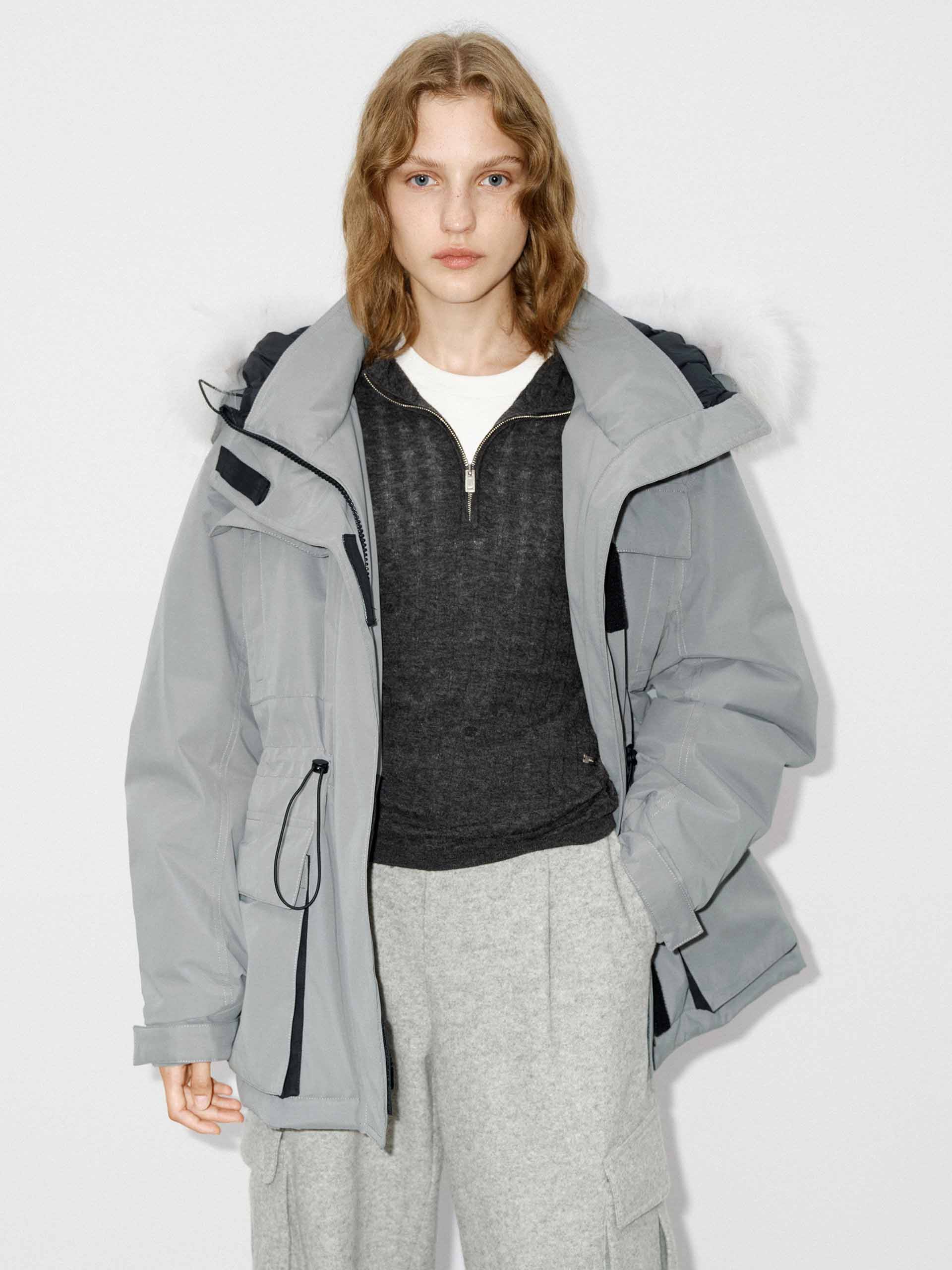 Drawstring Hooded Puffer Jacket - Image 9