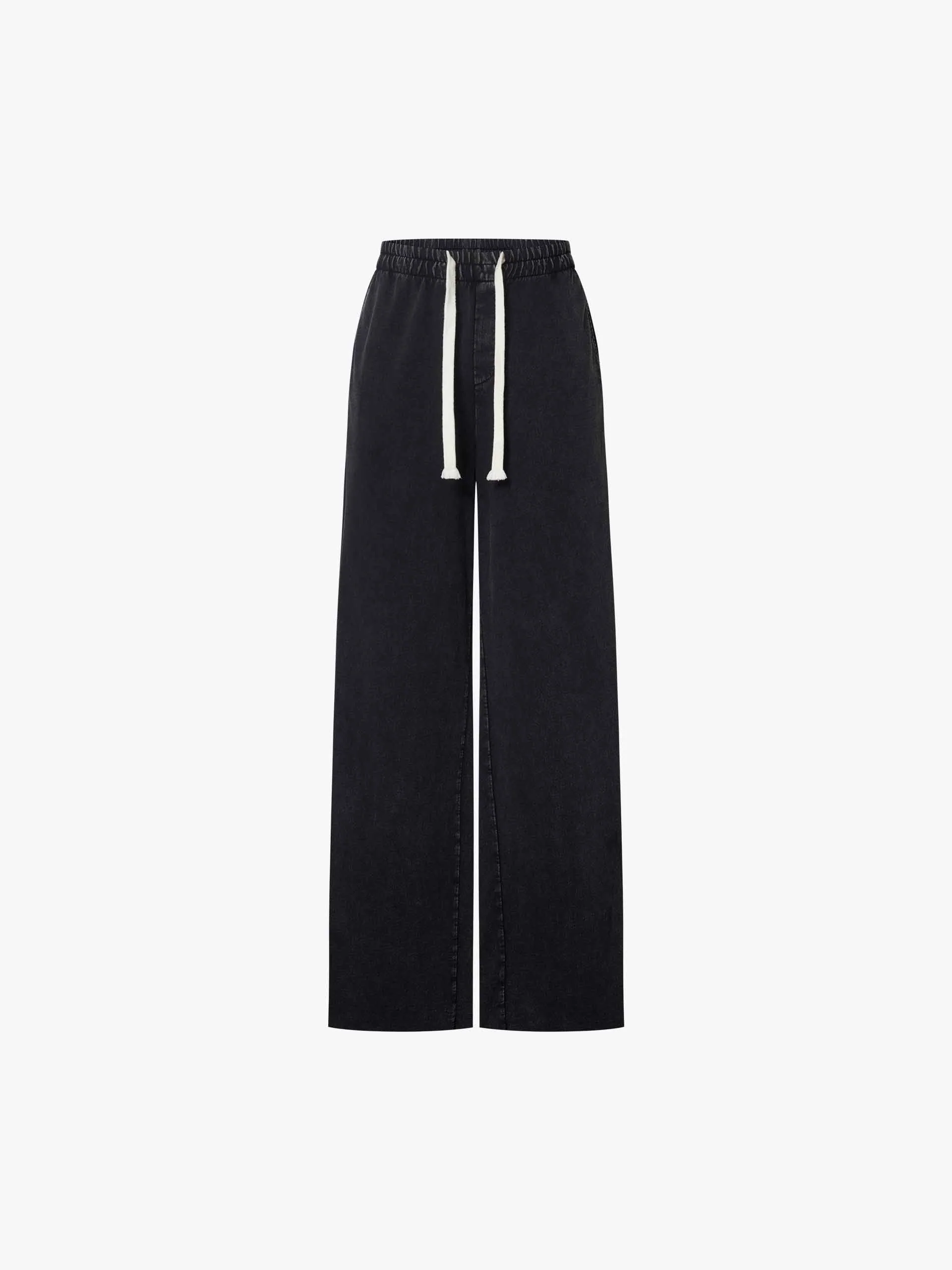 Drawstring Raw Hem Pants - Image 5