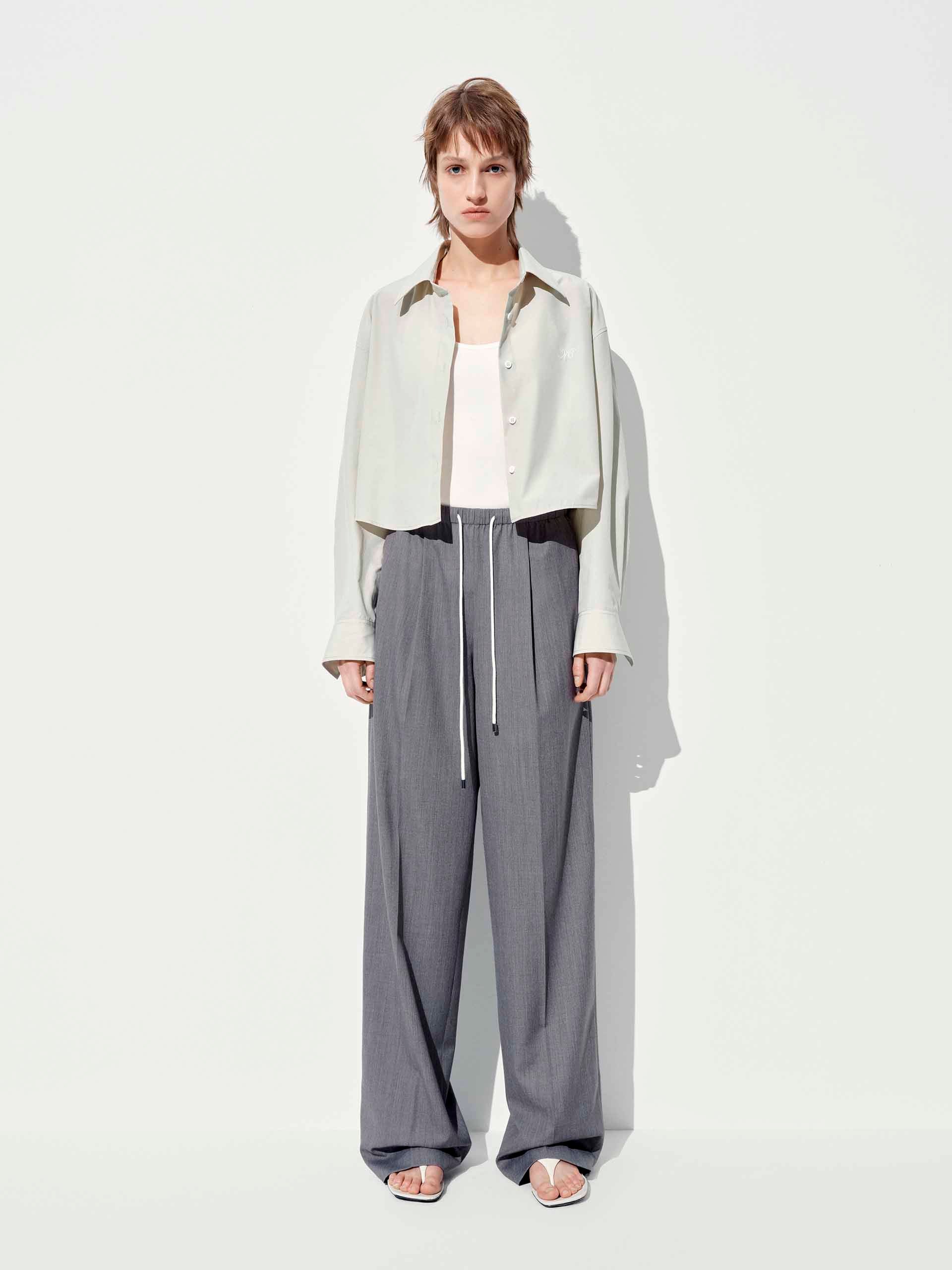 Drawstring Straight Cut Trousers - Image 10
