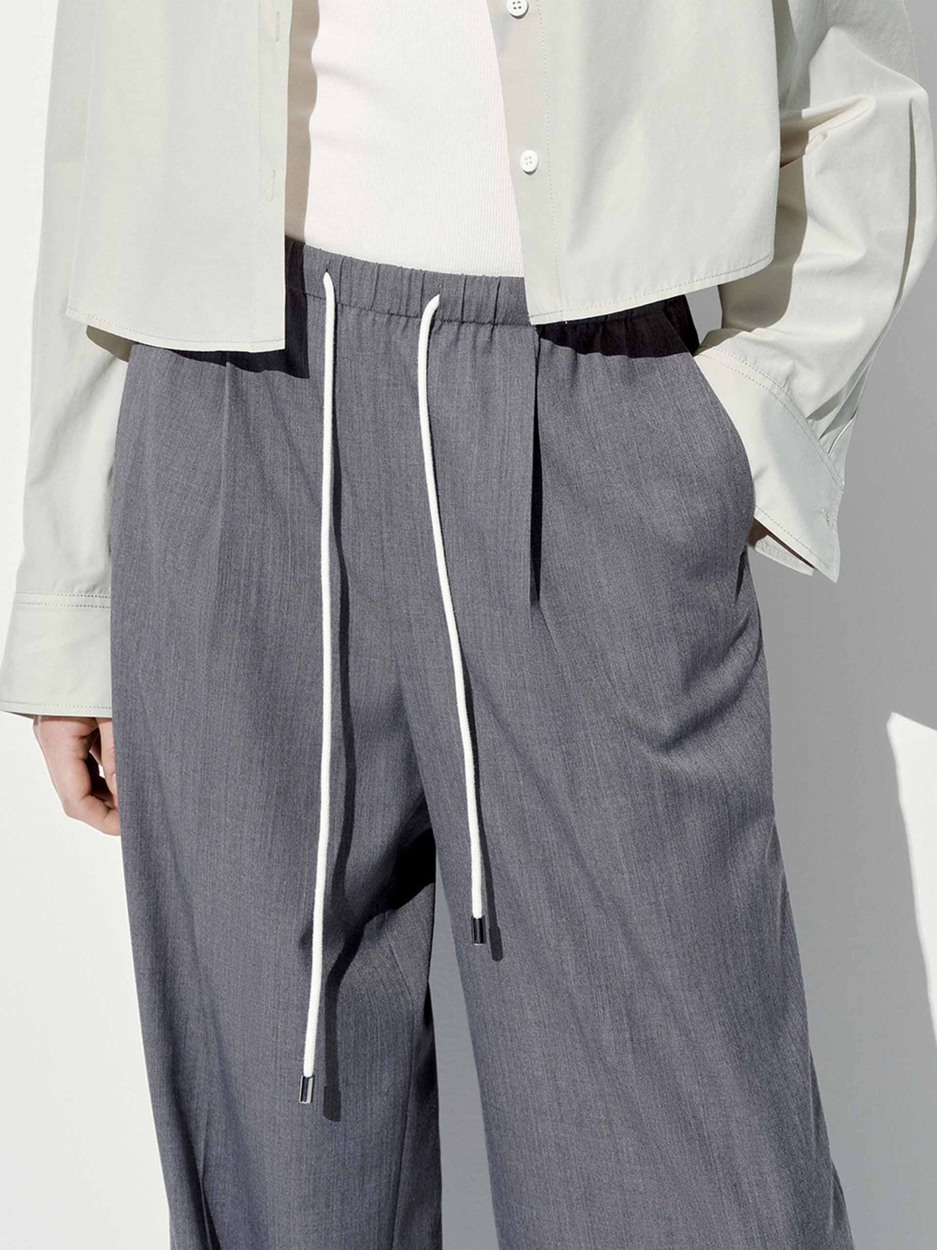 Drawstring Straight Cut Trousers - Image 15
