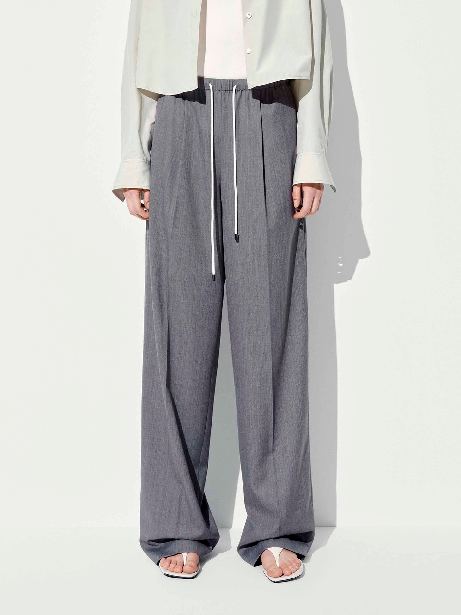 Drawstring Straight Cut Trousers - Image 9