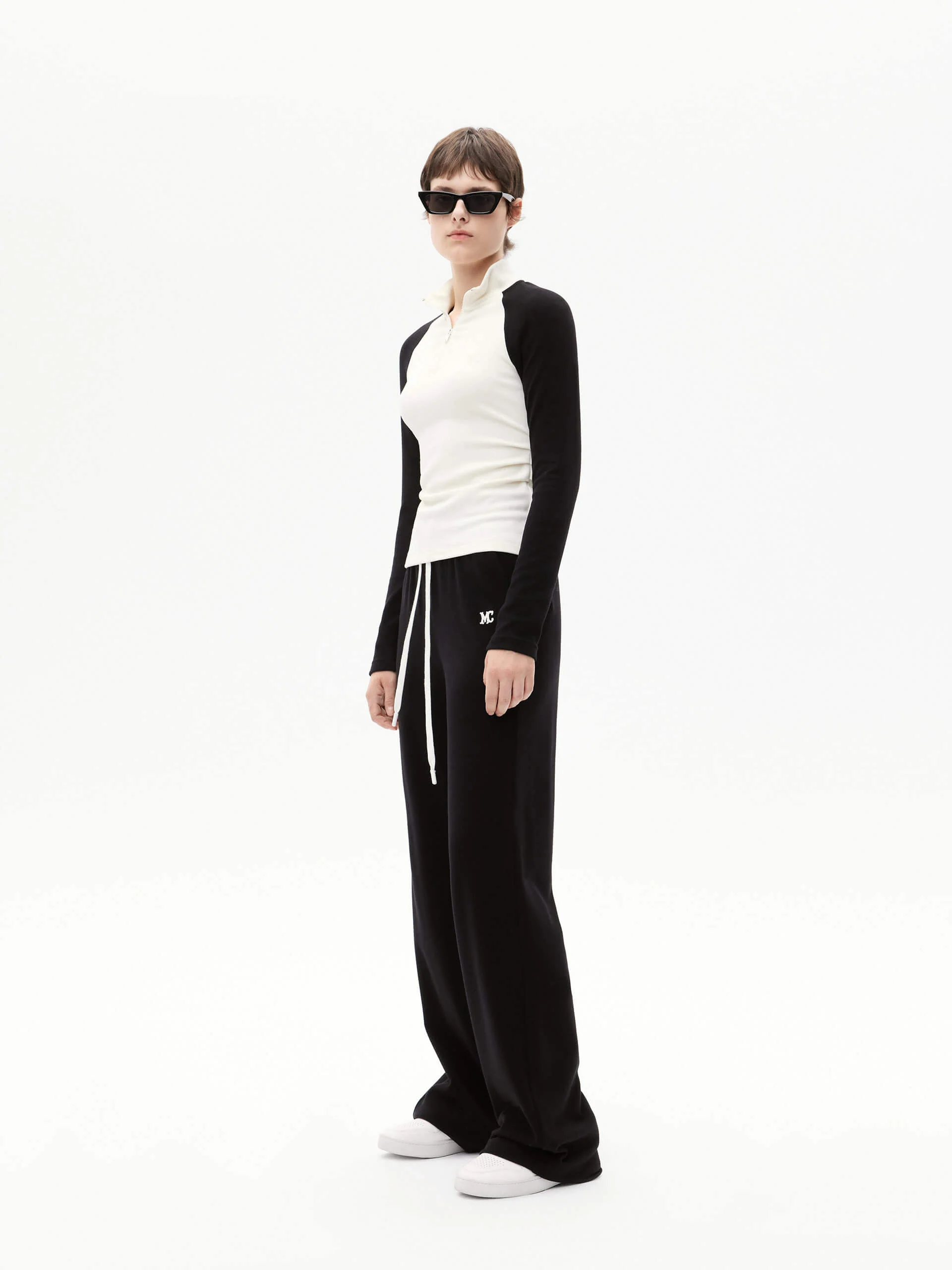 Drawstring Straight Leg Trousers - Image 2