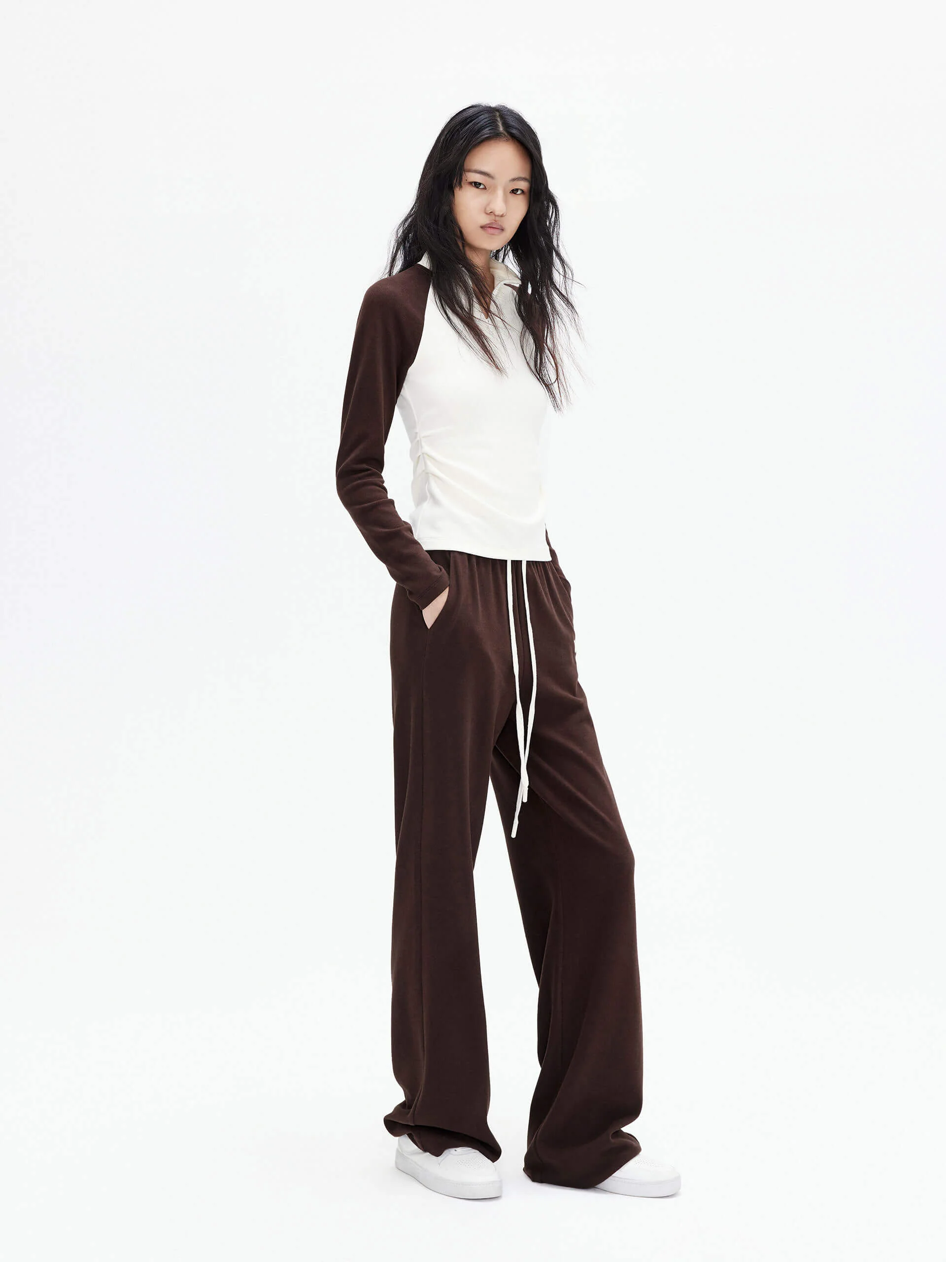Drawstring Straight Leg Trousers - Image 8