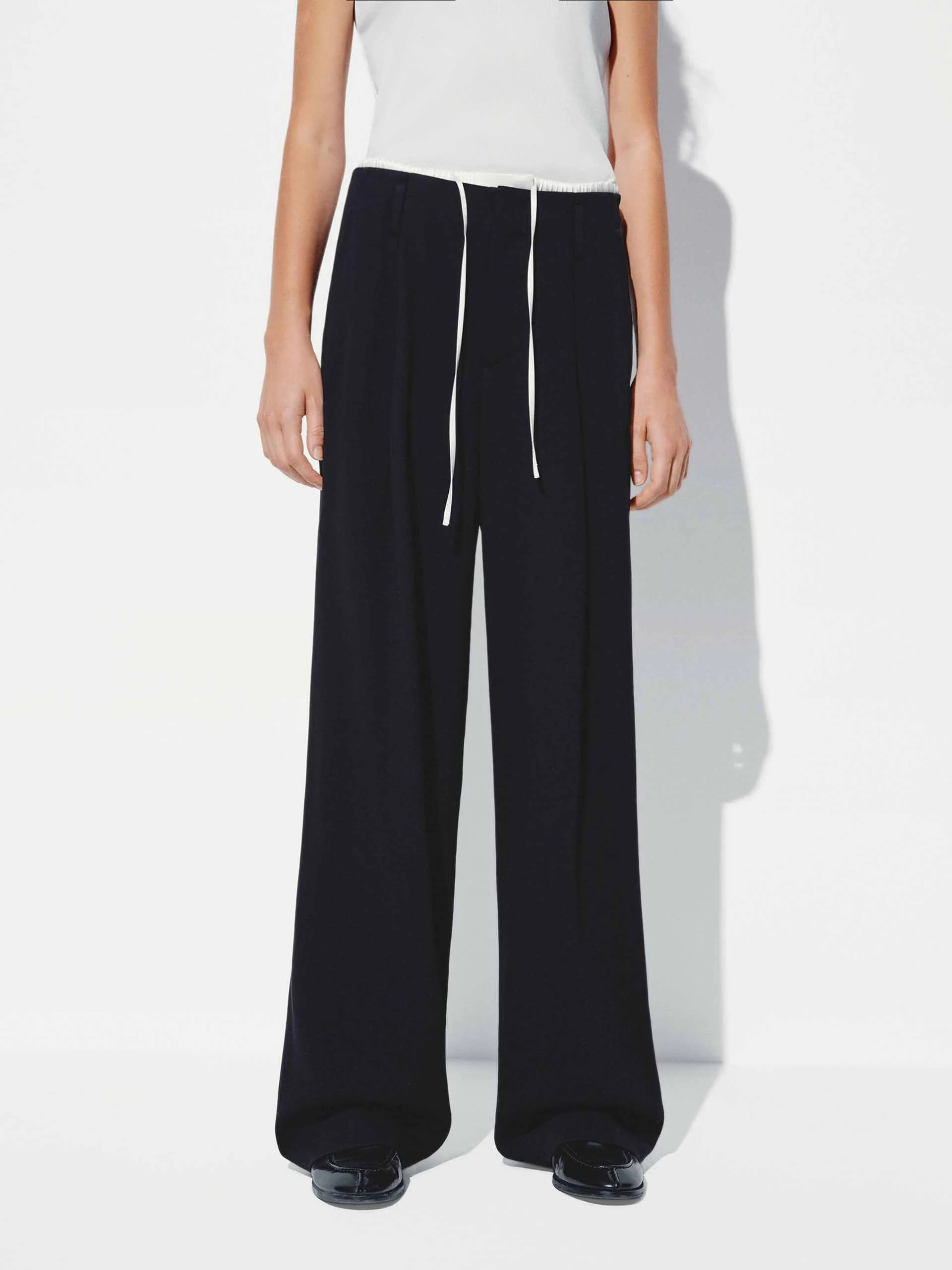 Drawstring Straight Trousers