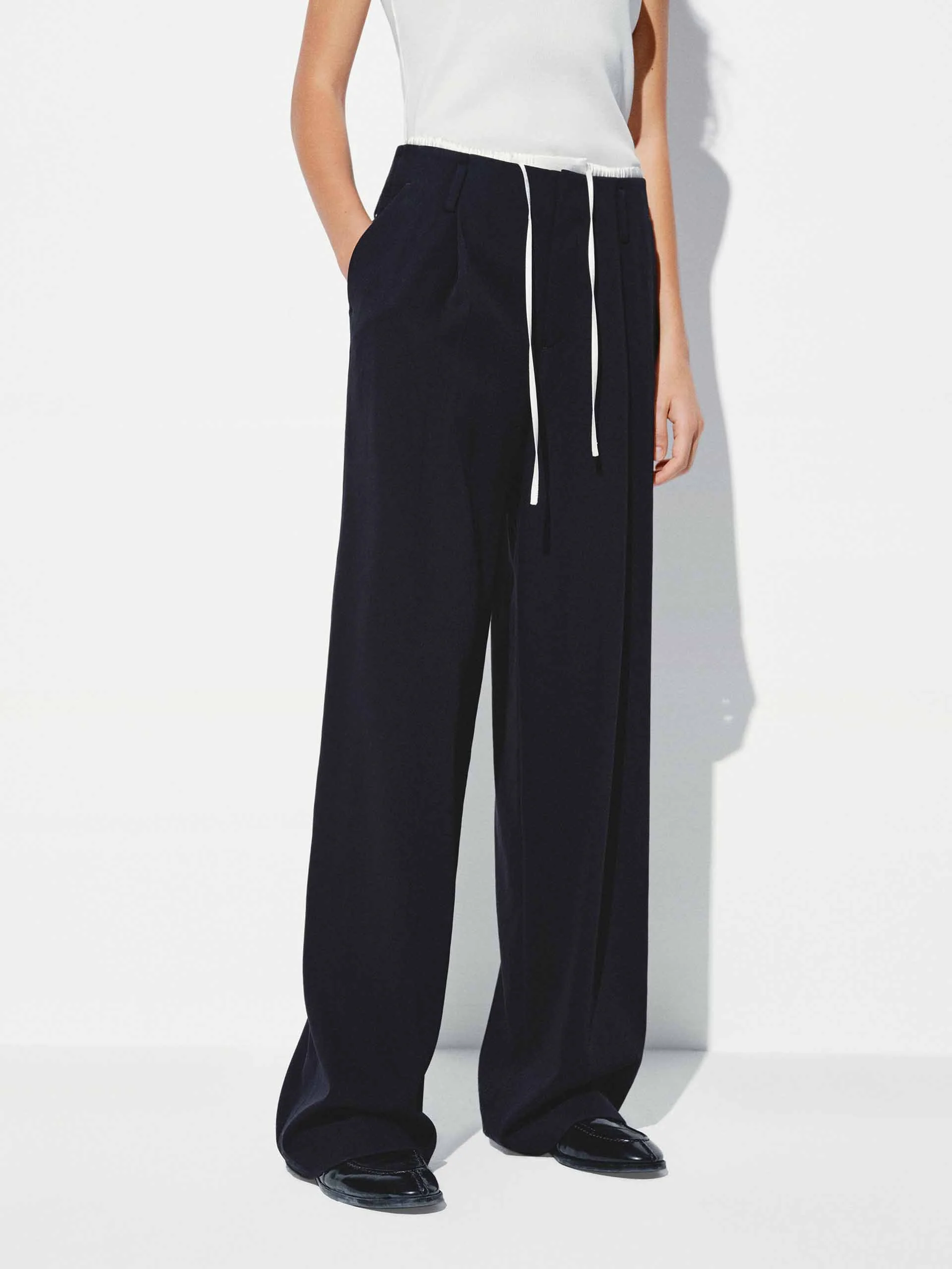 Drawstring Straight Trousers - Image 7