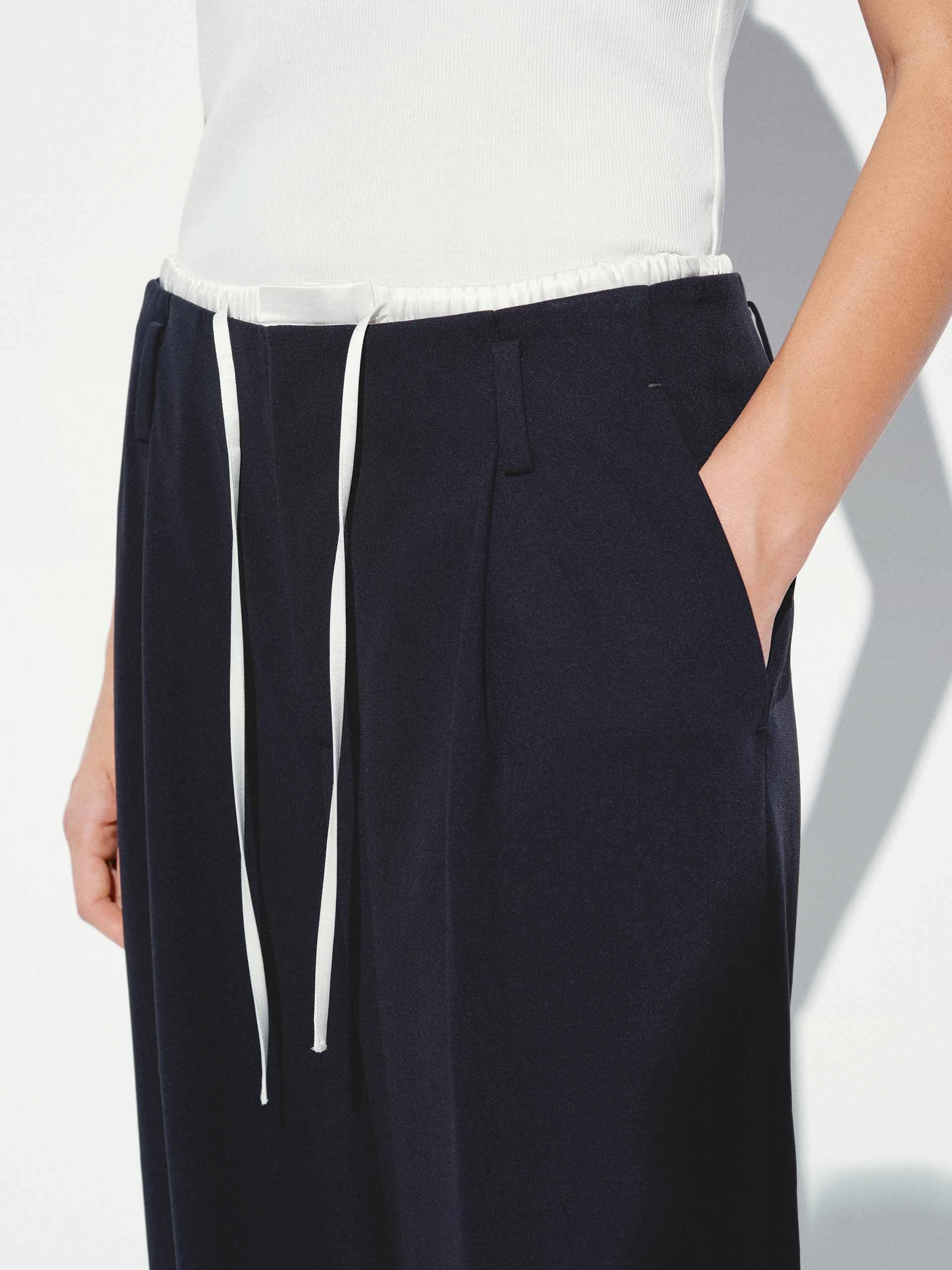Drawstring Straight Trousers - Image 8