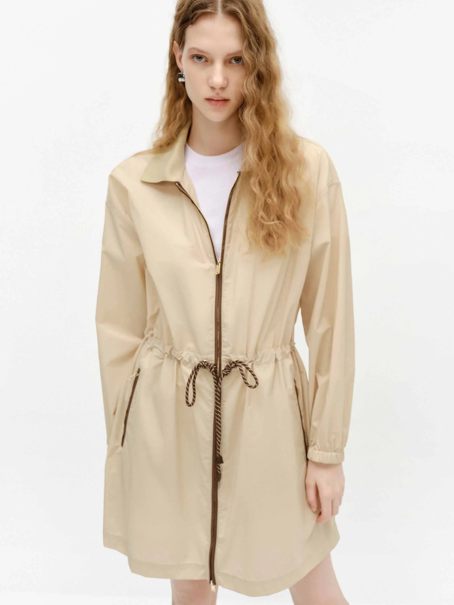 Drawstring Waist Mini Dress