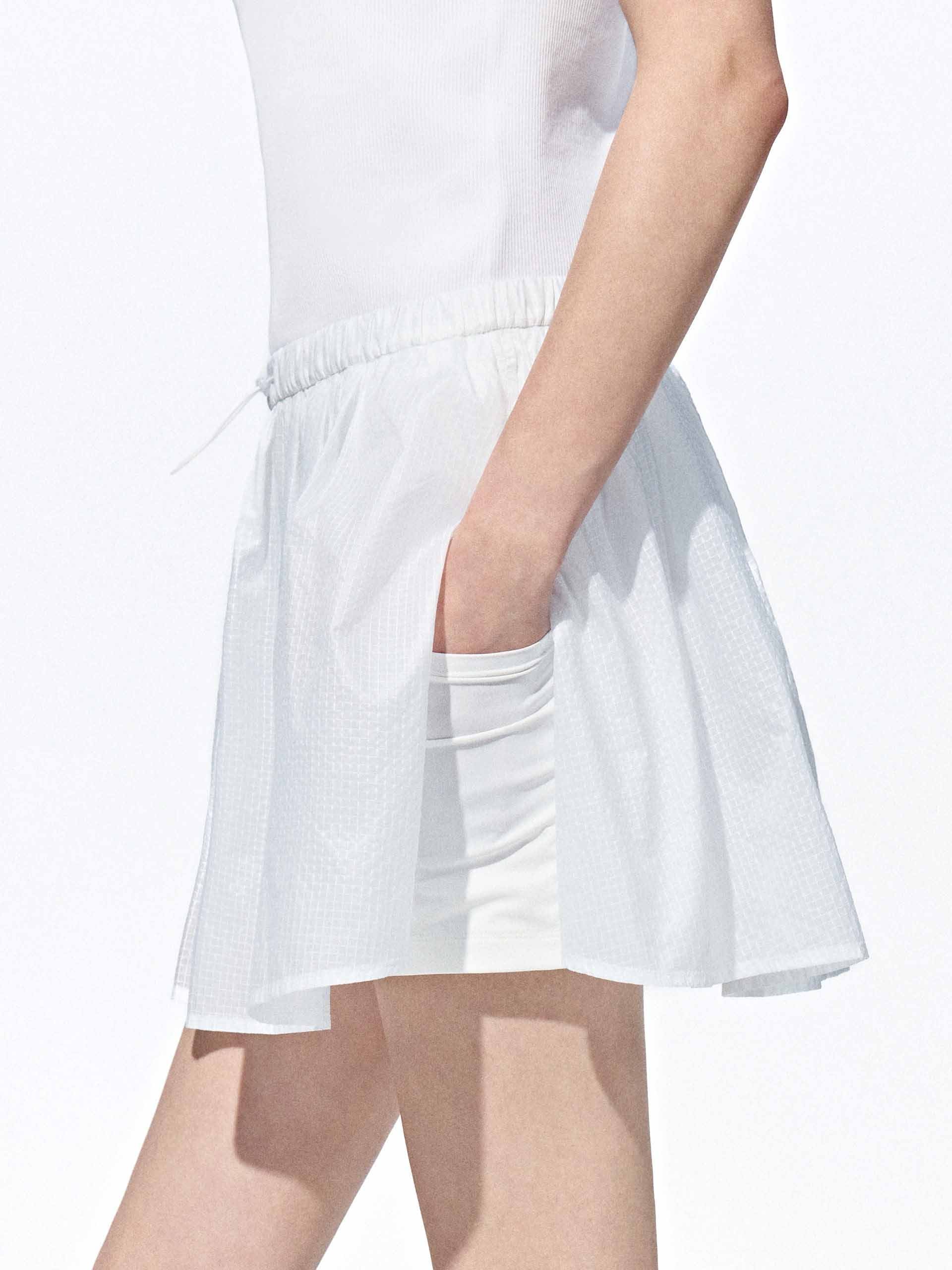 Drawstring Waist Mini Skort - Image 14