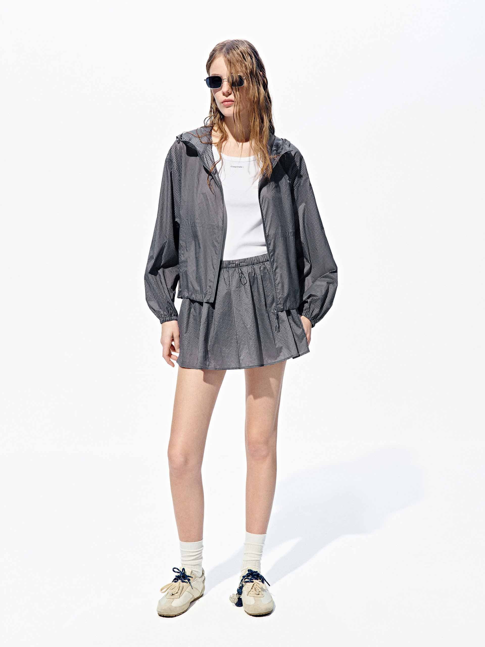 Drawstring Waist Mini Skort - Image 2