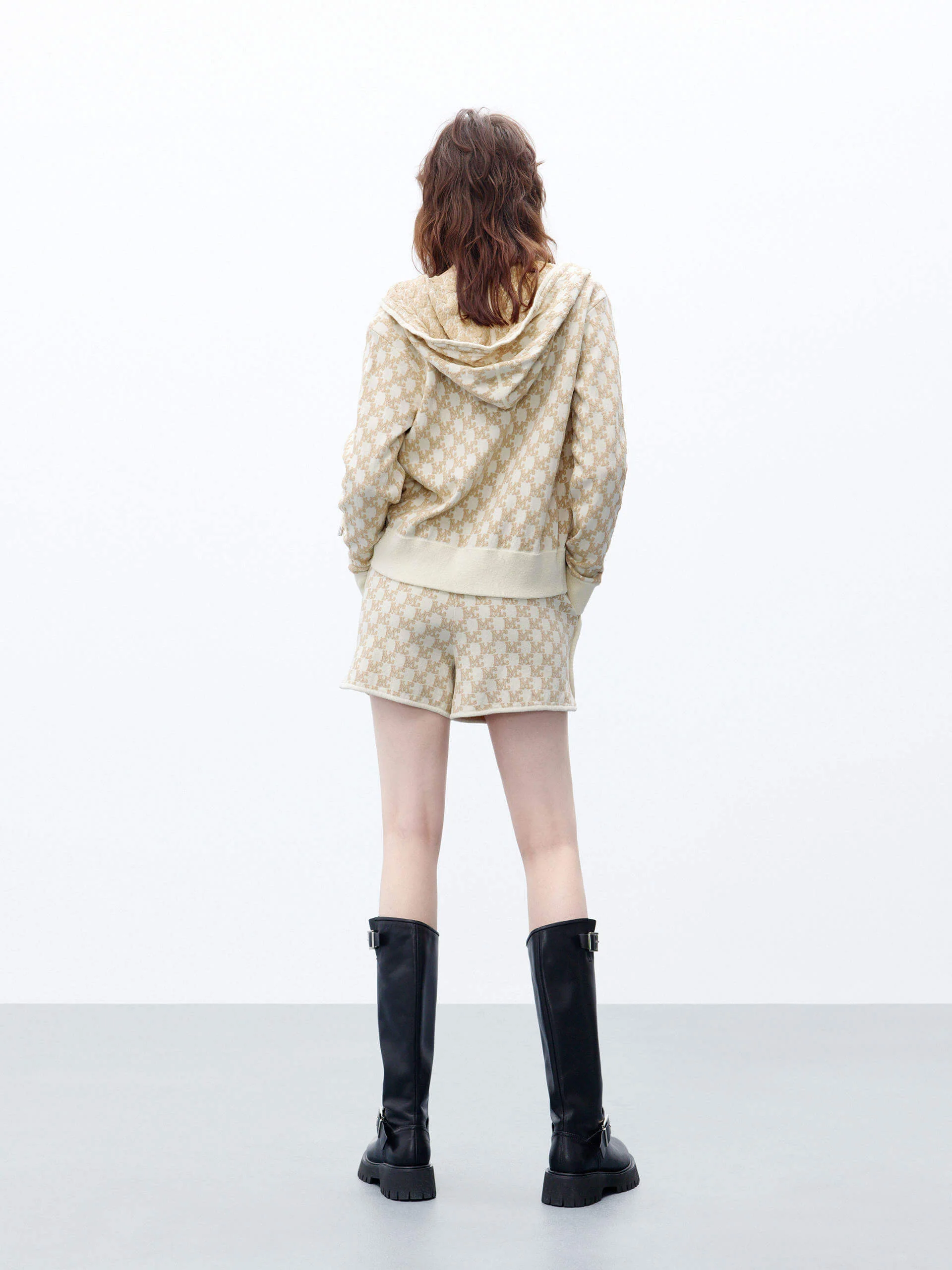 Drawstring Waist Monogram Shorts - Image 3