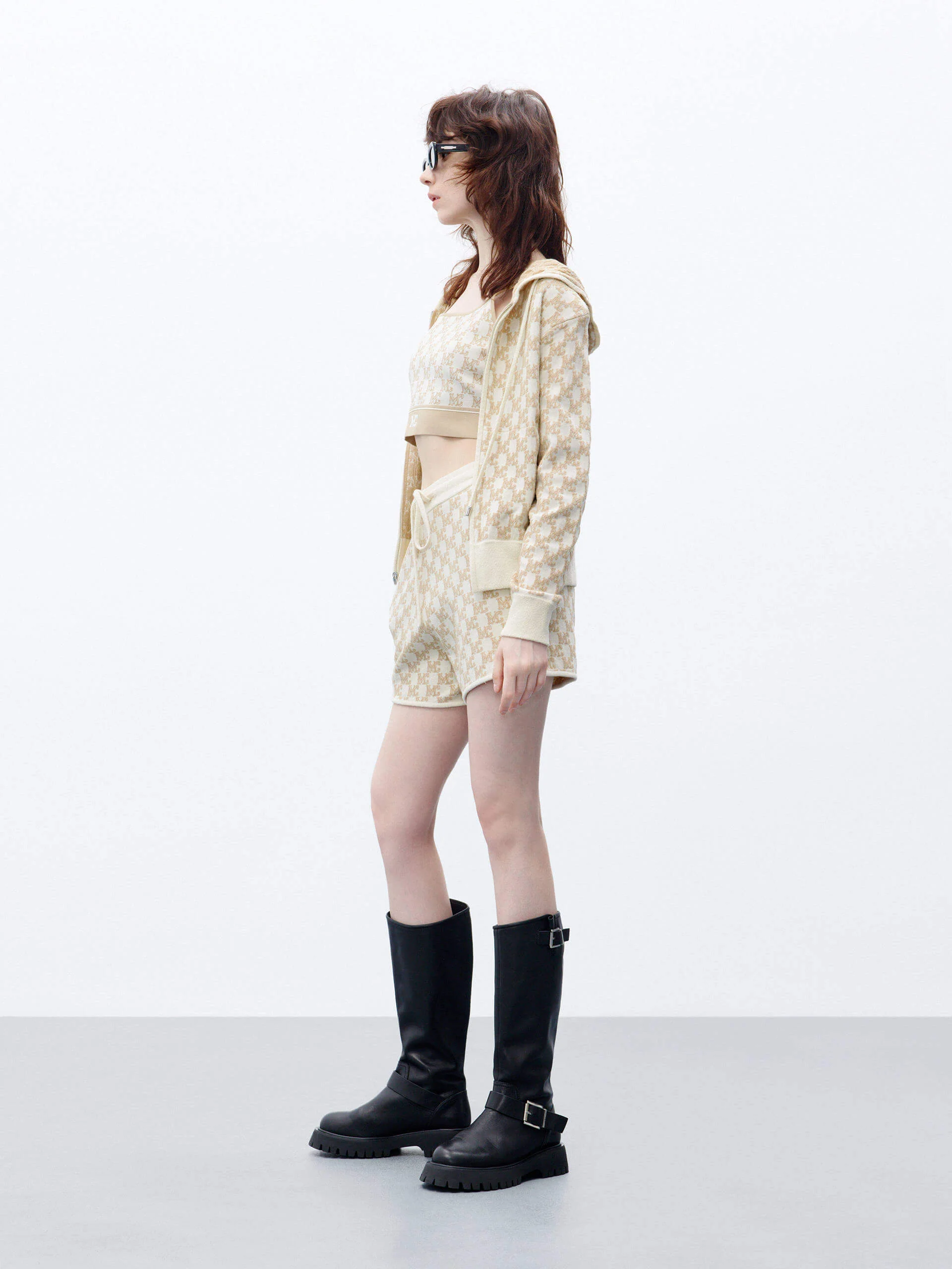 Drawstring Waist Monogram Shorts - Image 7