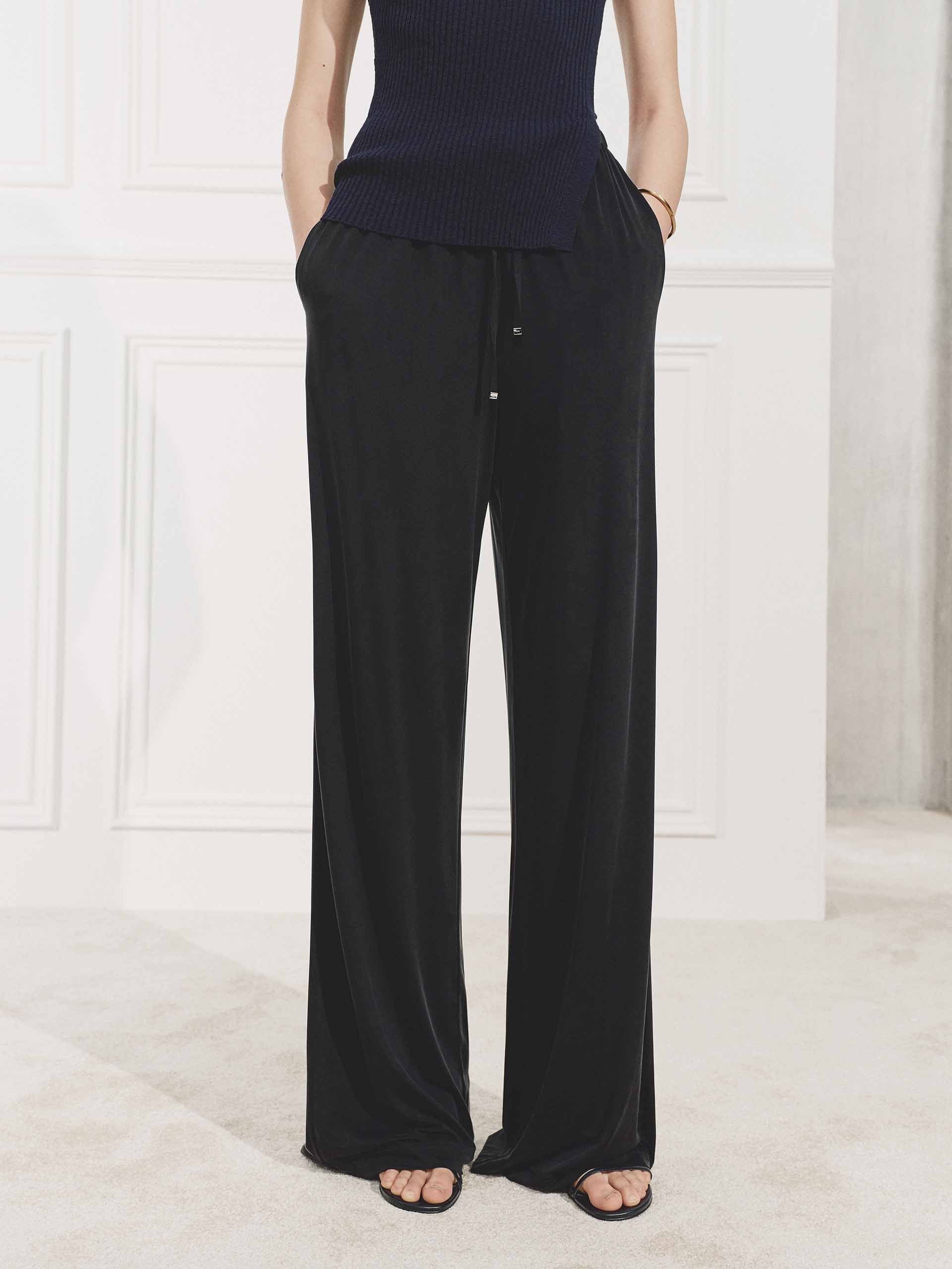 Drawstring Waist Soft Pants