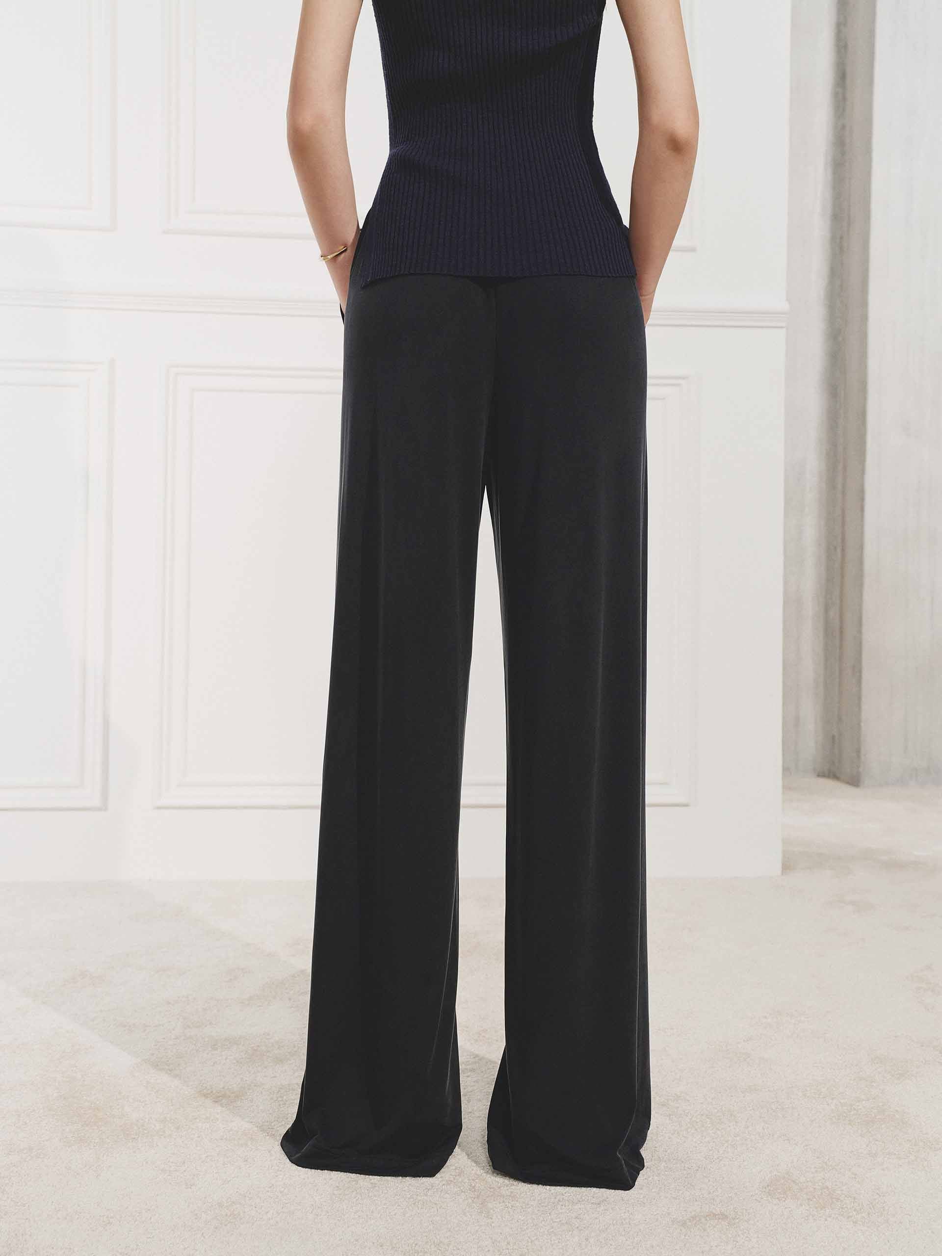 Drawstring Waist Soft Pants - Image 3