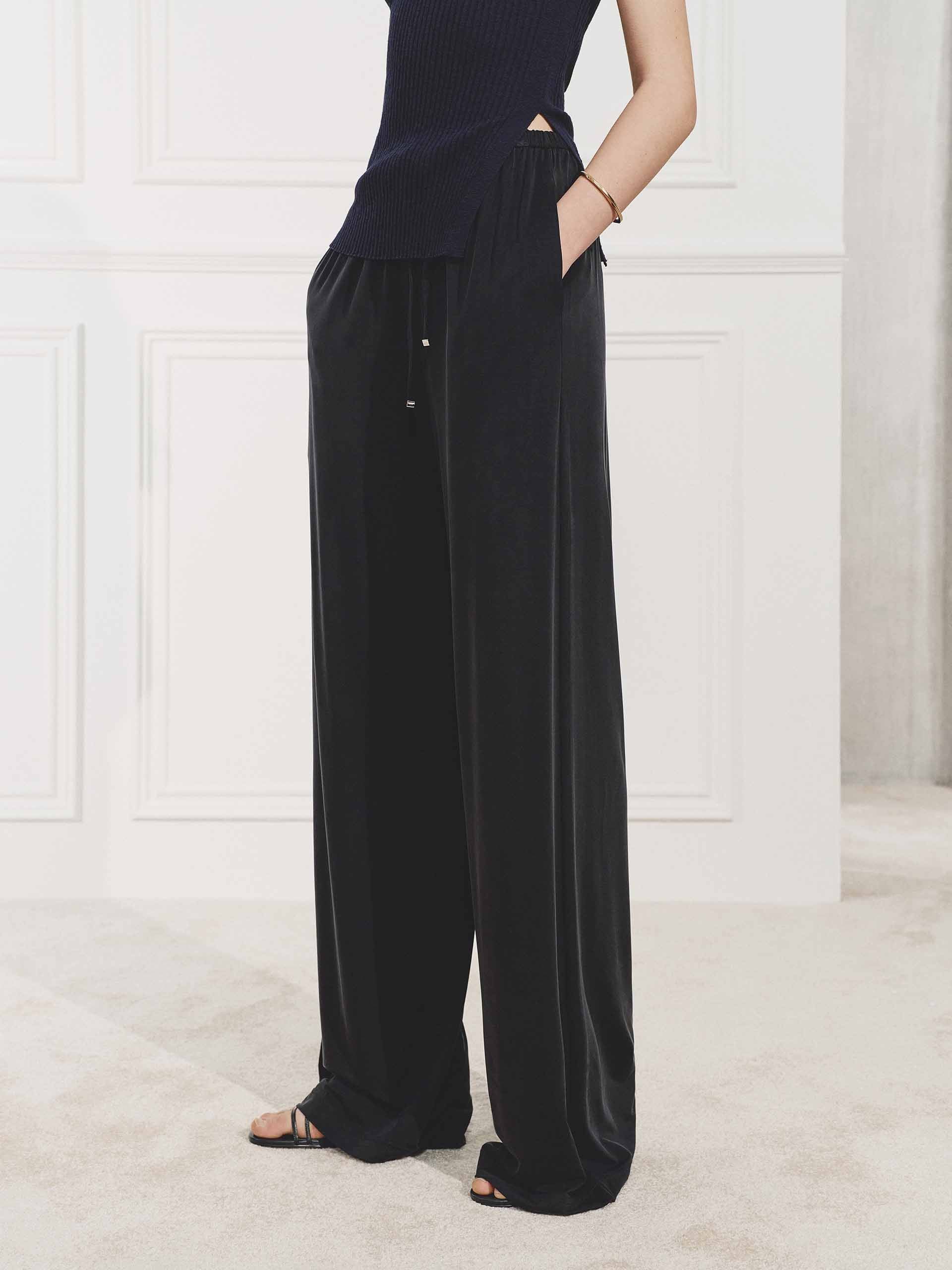 Drawstring Waist Soft Pants - Image 6