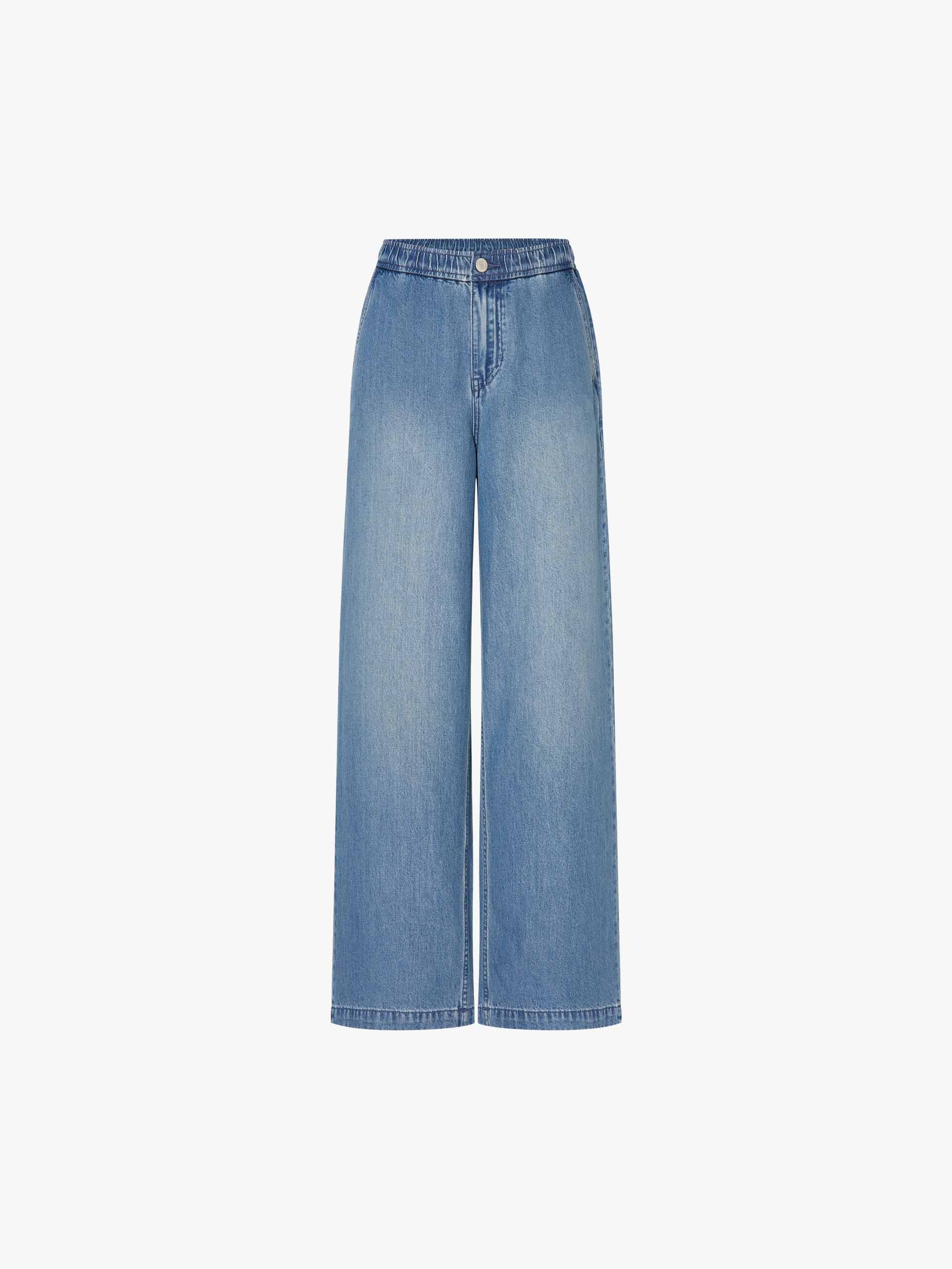Drawstring Waist Straight Jeans - Image 5