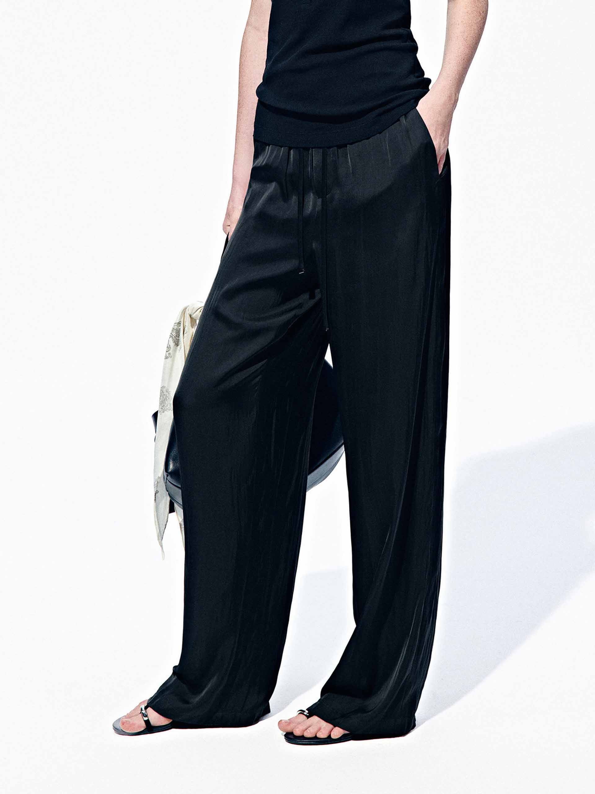 Drawstring Waist Straight Pants - Image 6