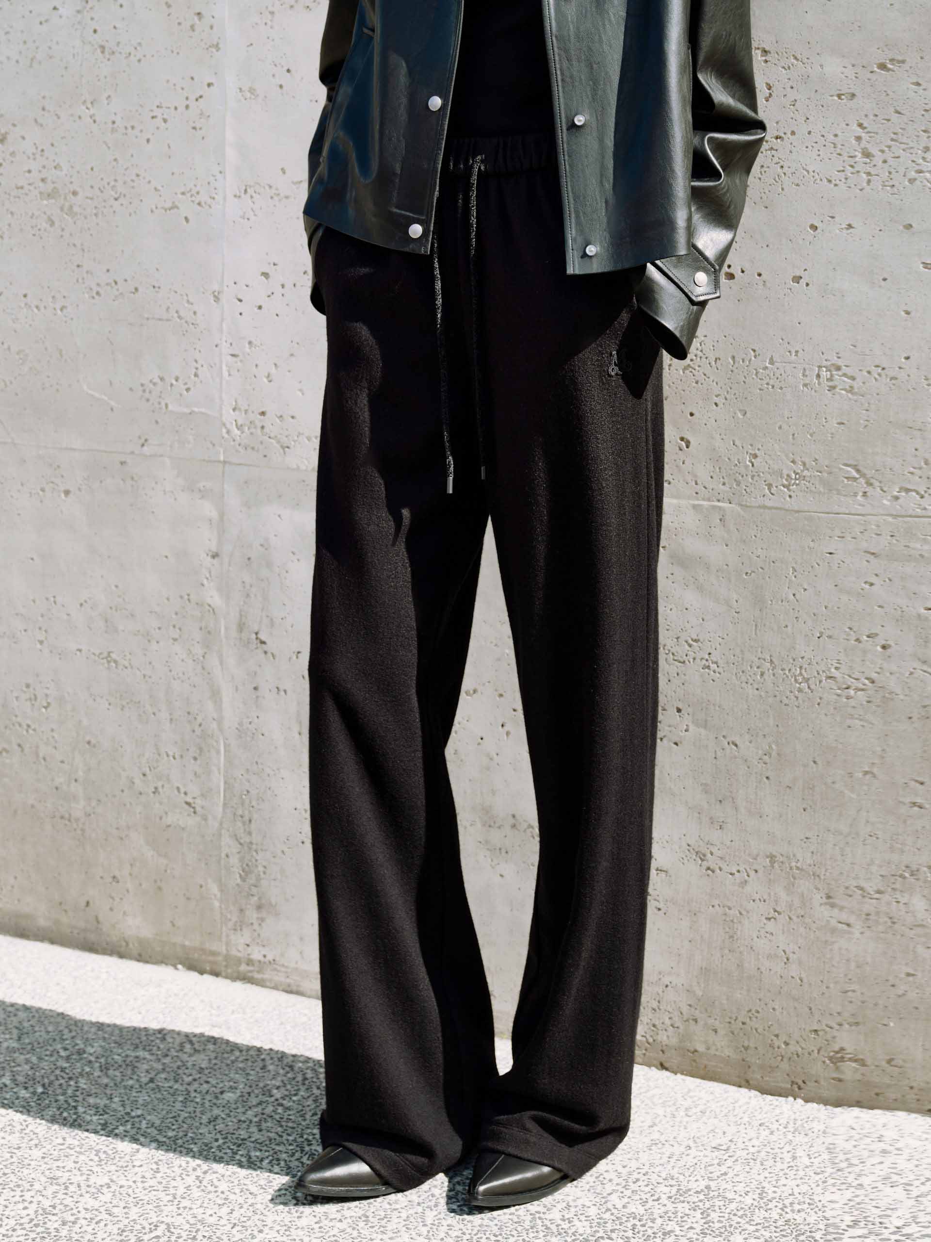 Drawstring Waist Wool Pants - Image 13