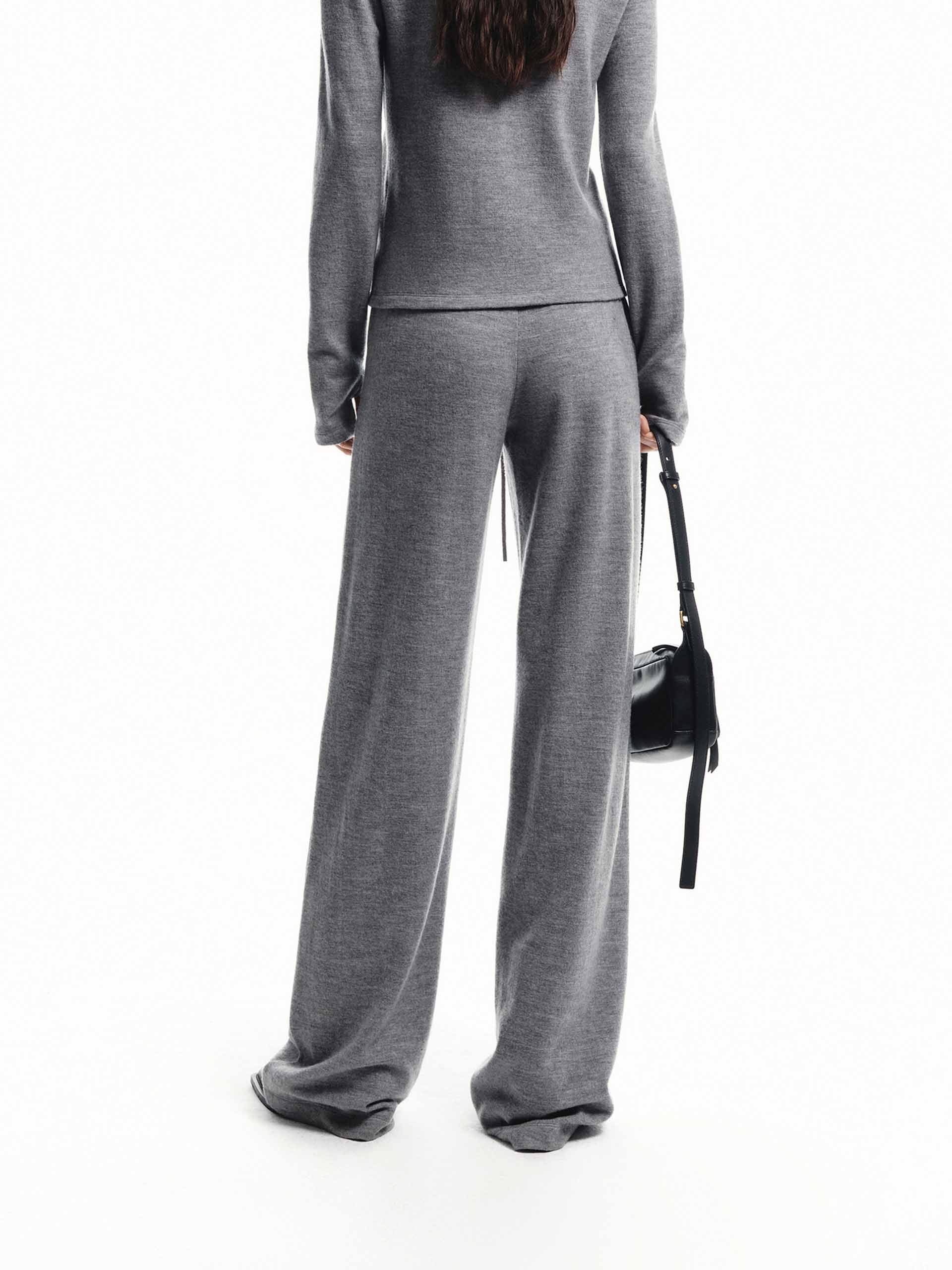 Drawstring Waist Wool Pants - Image 3