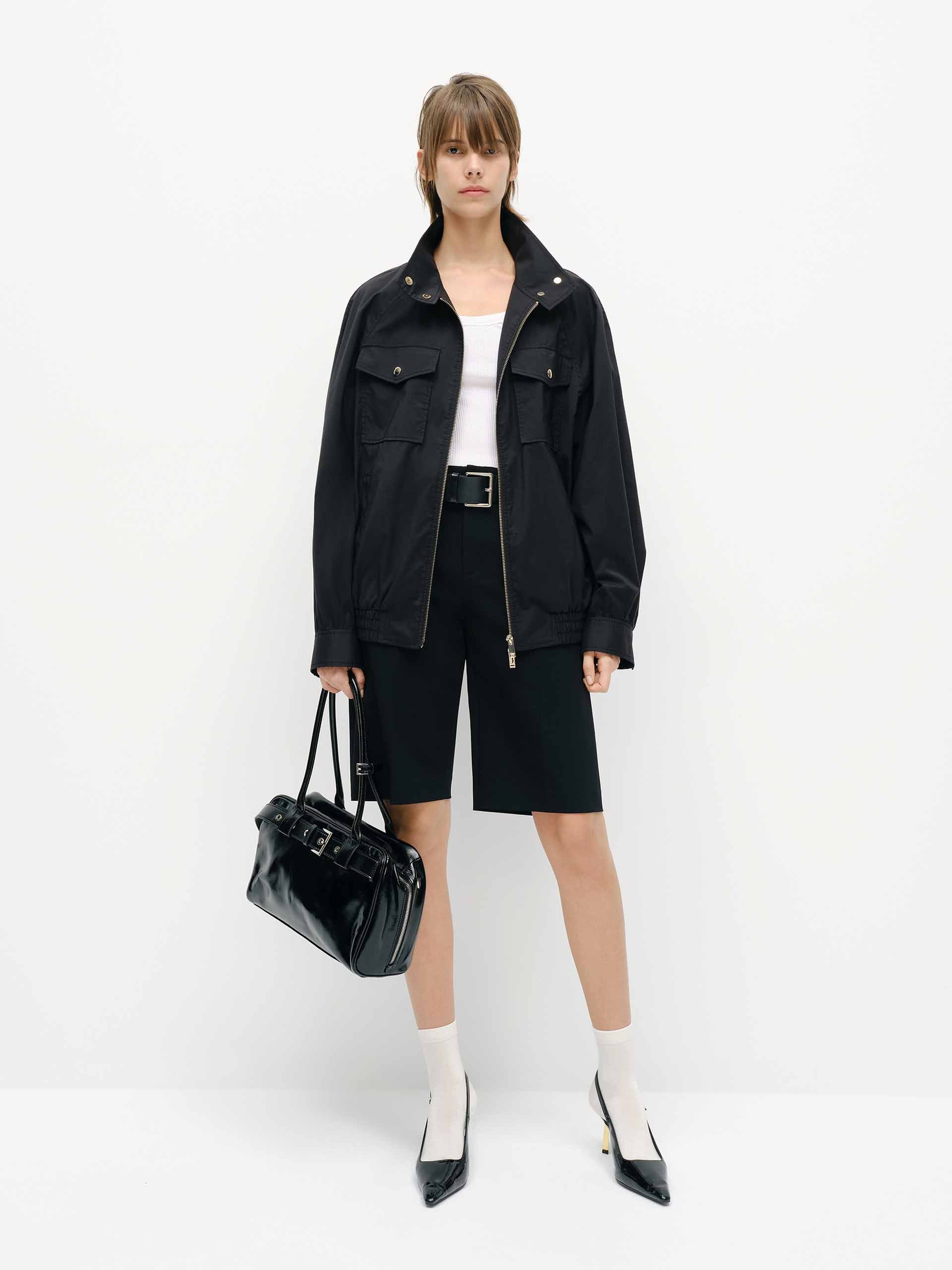 Elastic Hem Loose Jacket - Image 2
