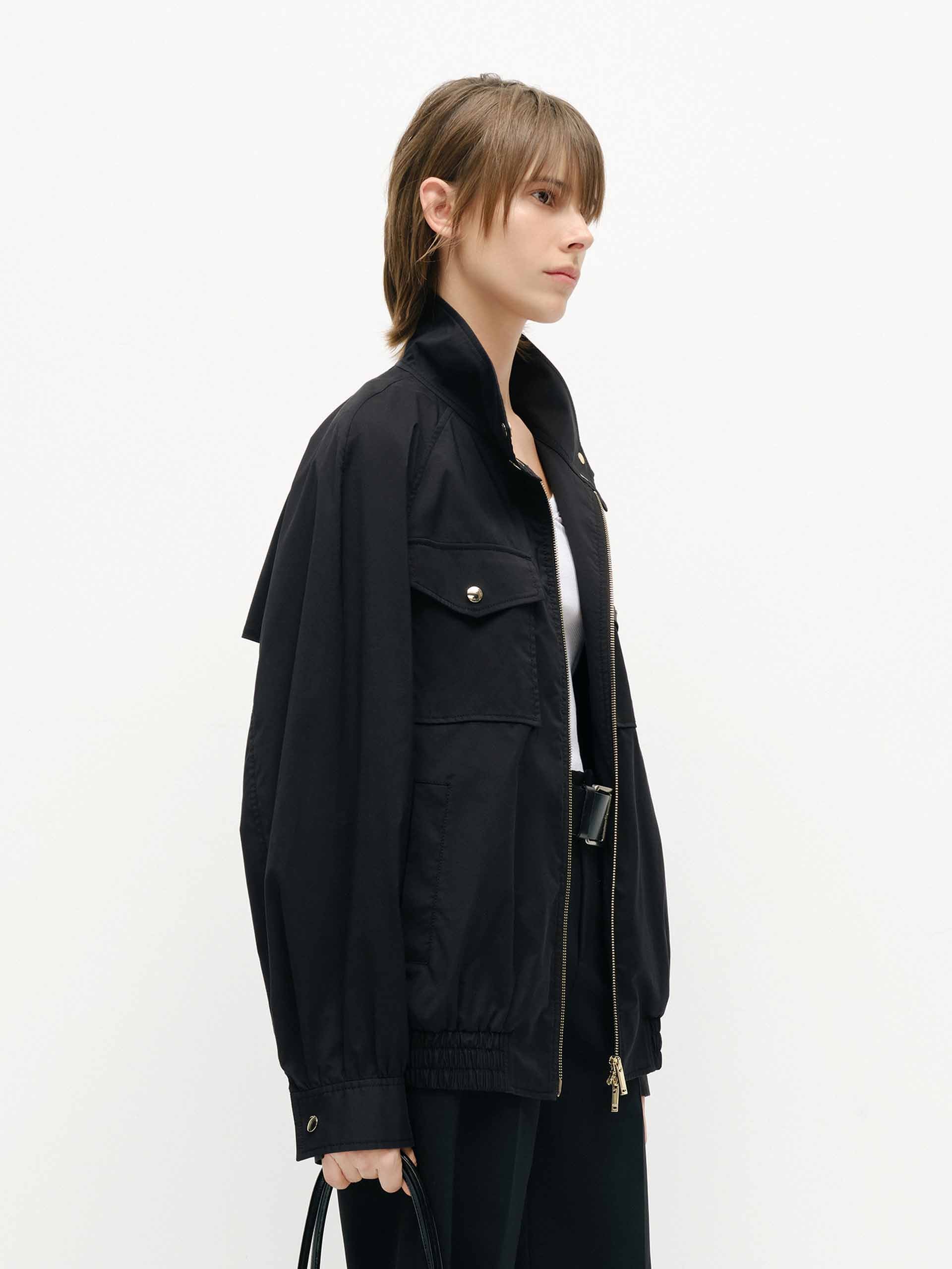Elastic Hem Loose Jacket - Image 7