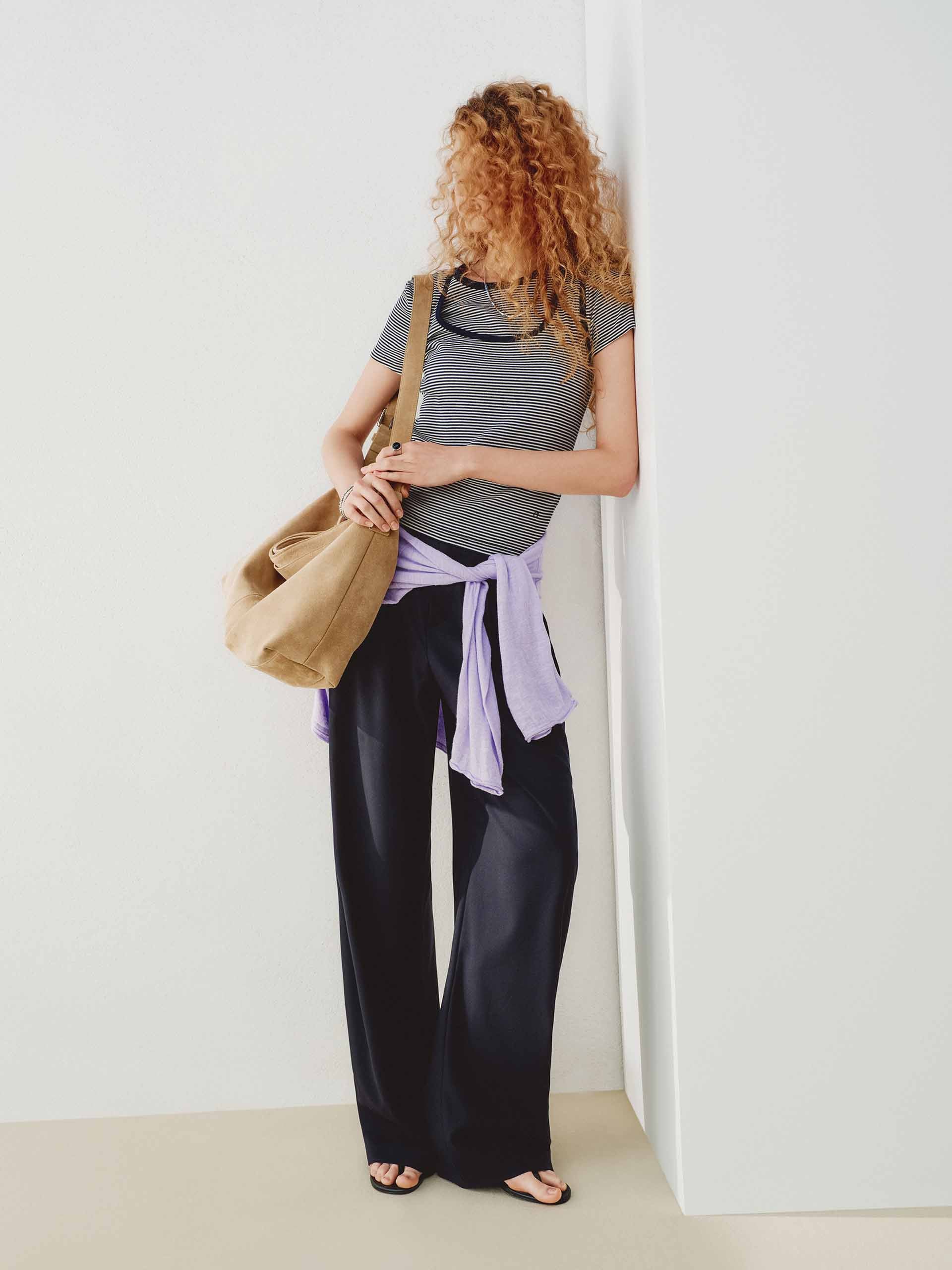 Elastic Waist Barrel-Leg Pants - Image 2