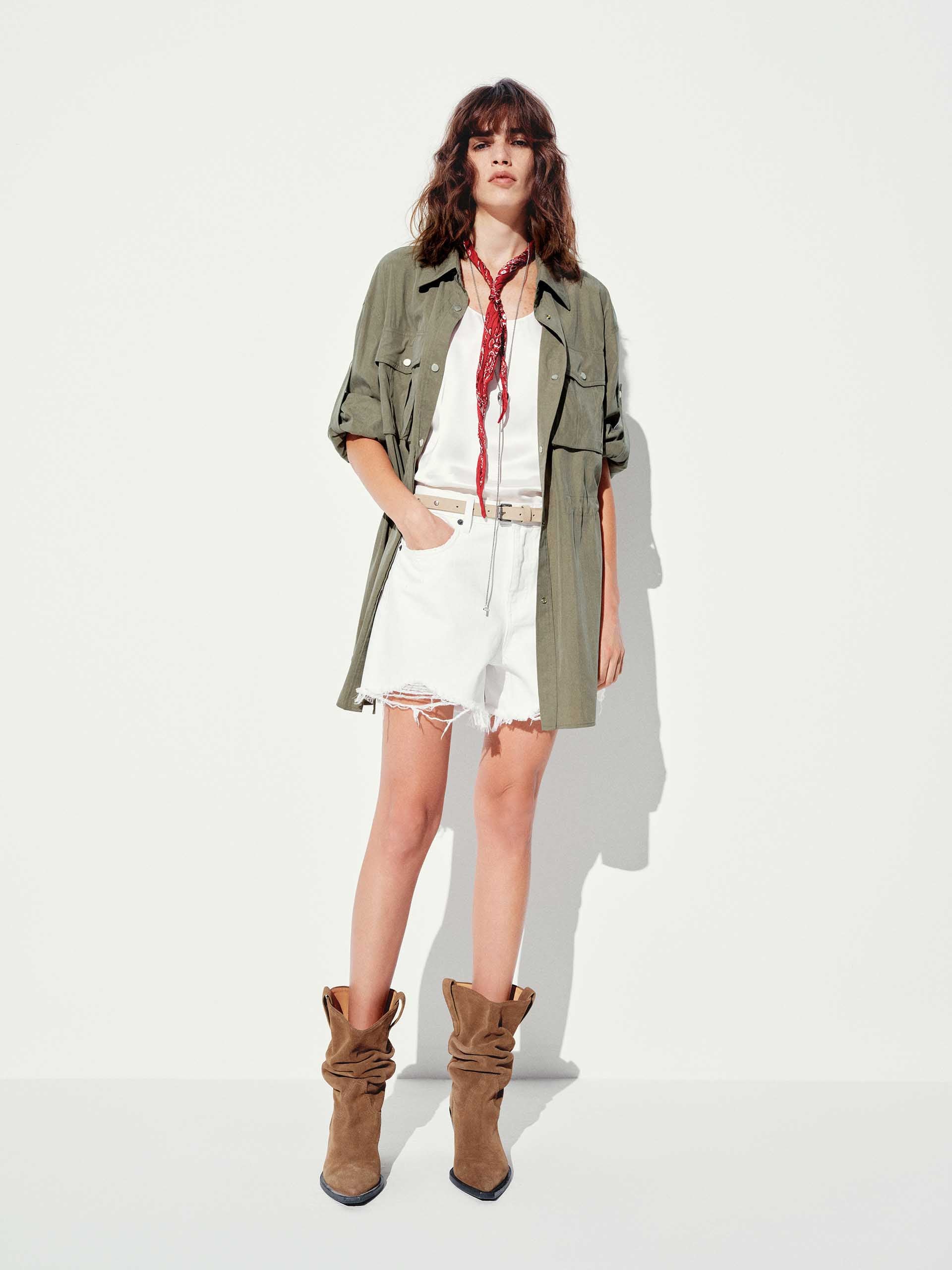 Elastic Waist Cargo Jacket - Image 10