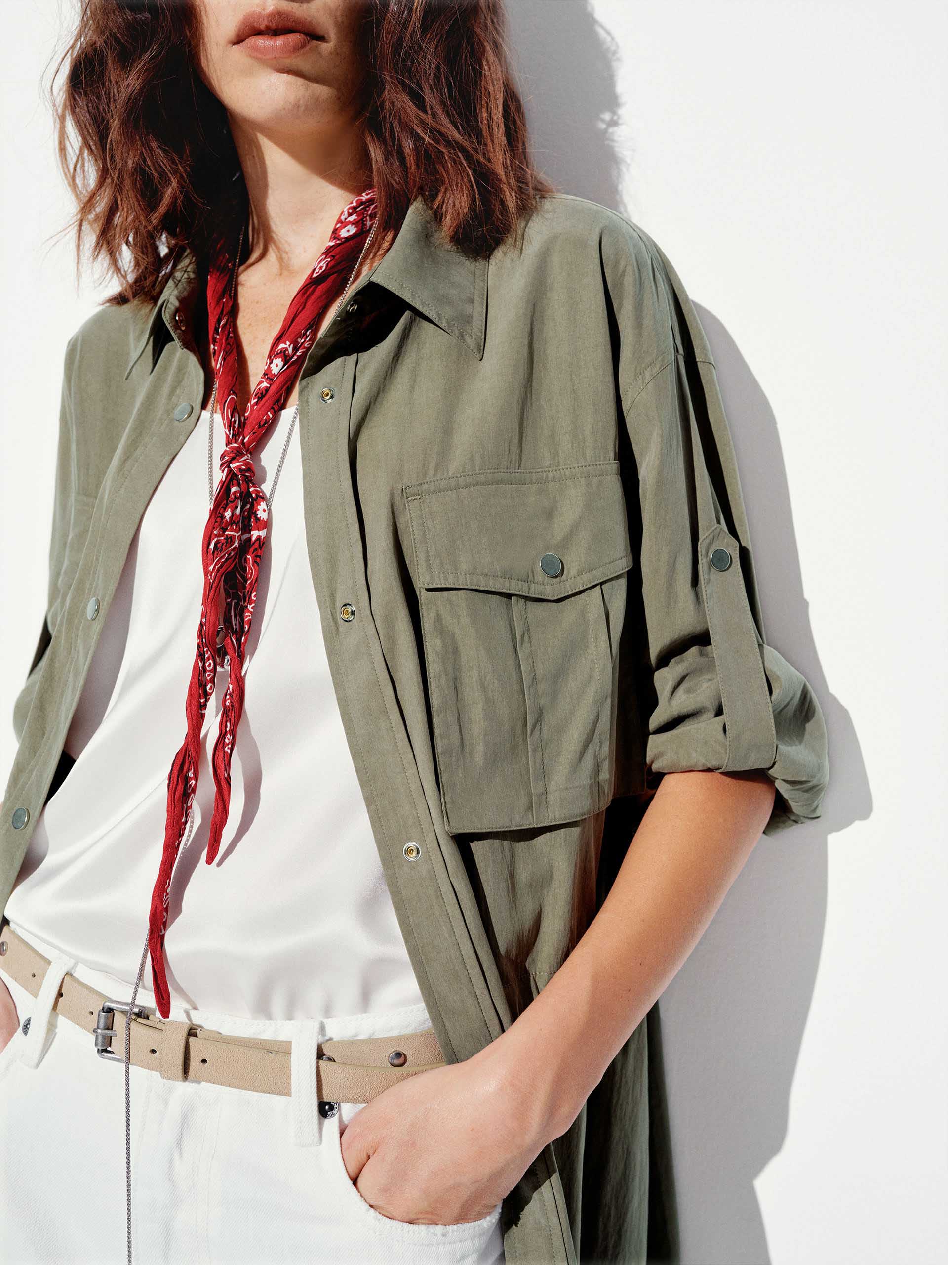 Elastic Waist Cargo Jacket - Image 15