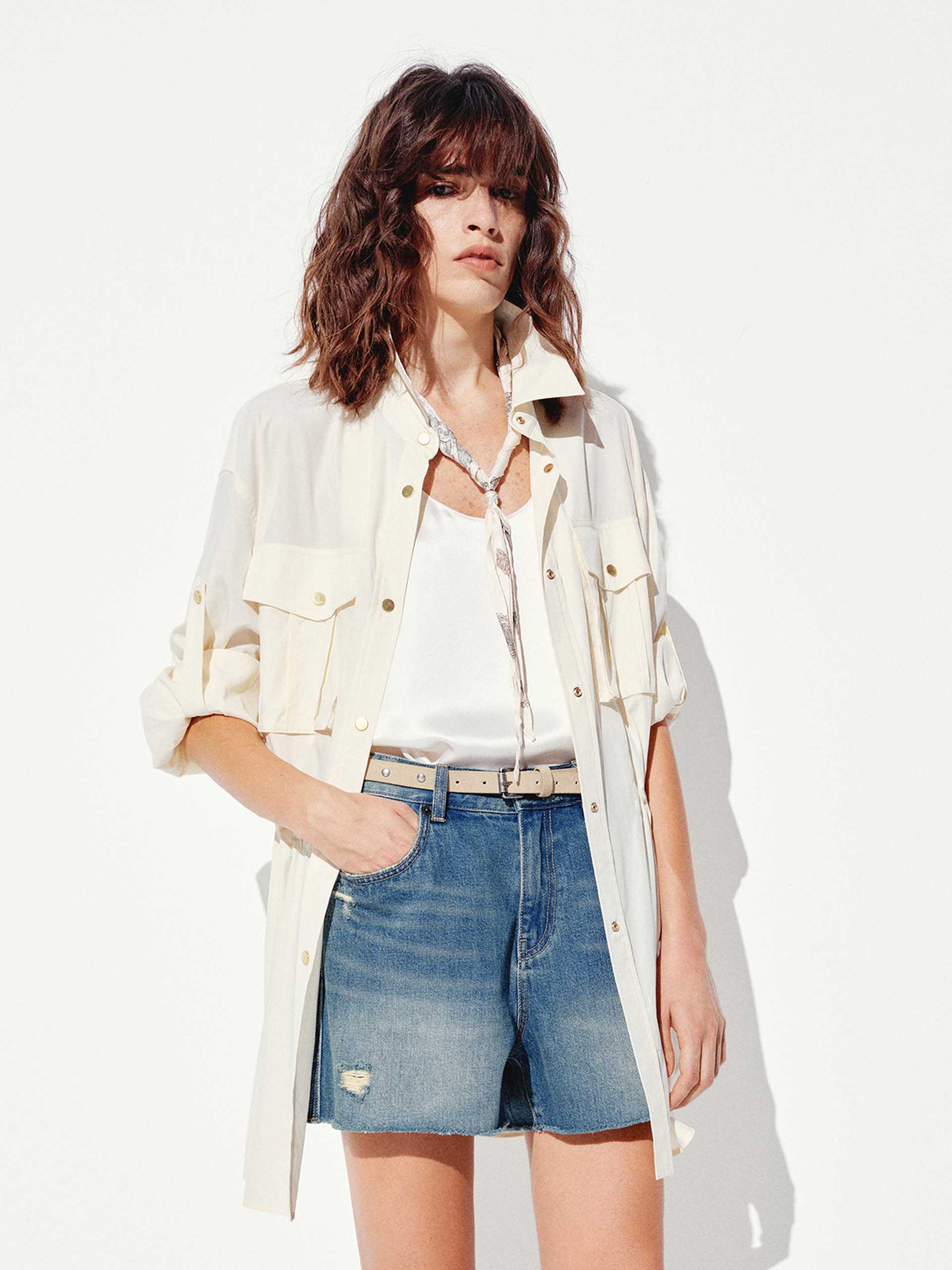 Elastic Waist Cargo Jacket - Image 8