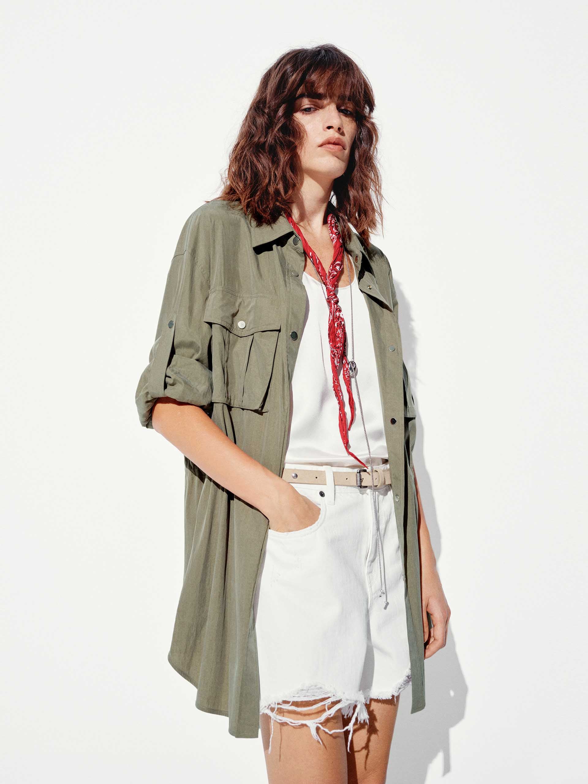 Elastic Waist Cargo Jacket - Image 9