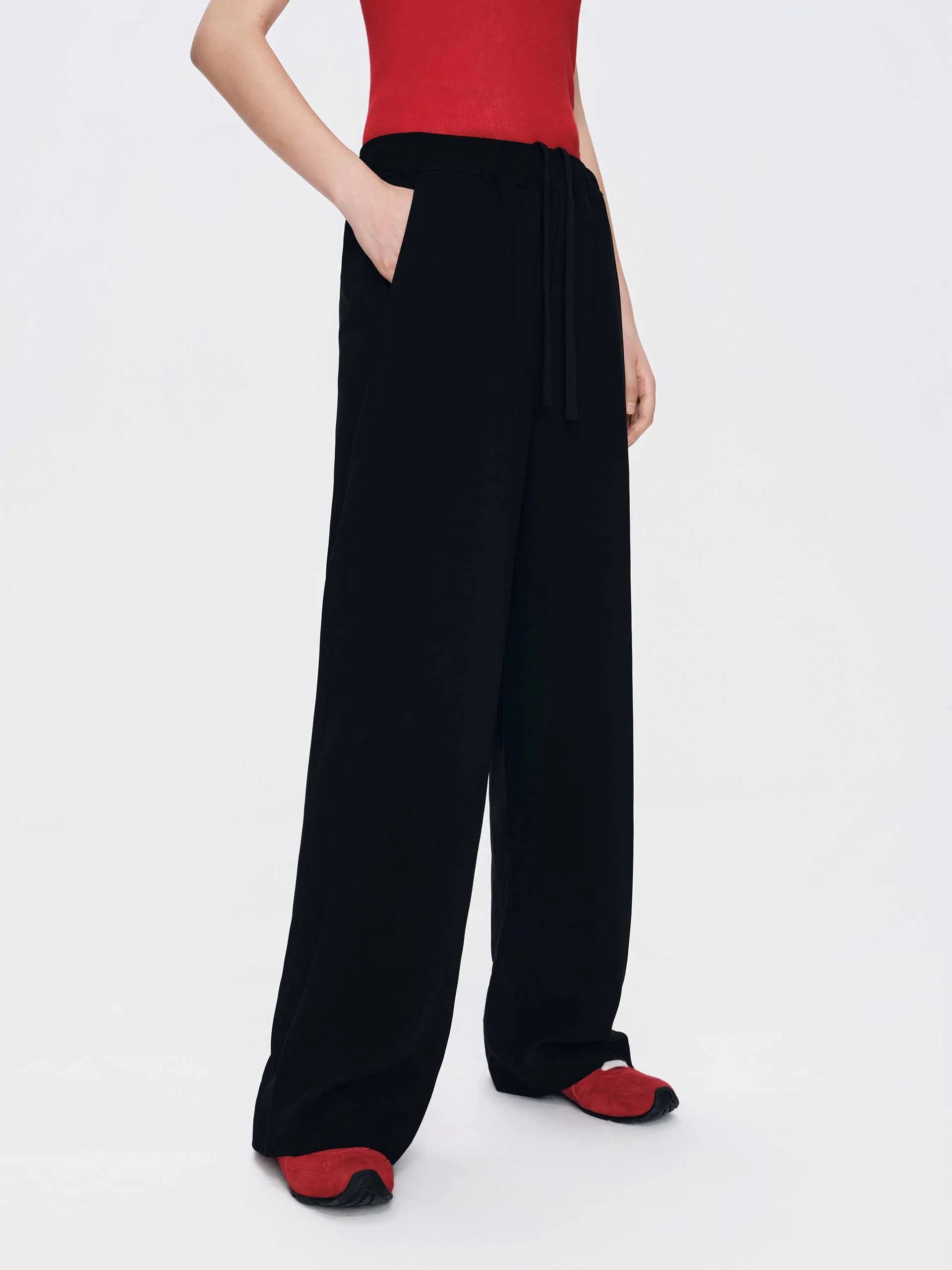 Elasticated Waist Relaxed Pants - Image 3