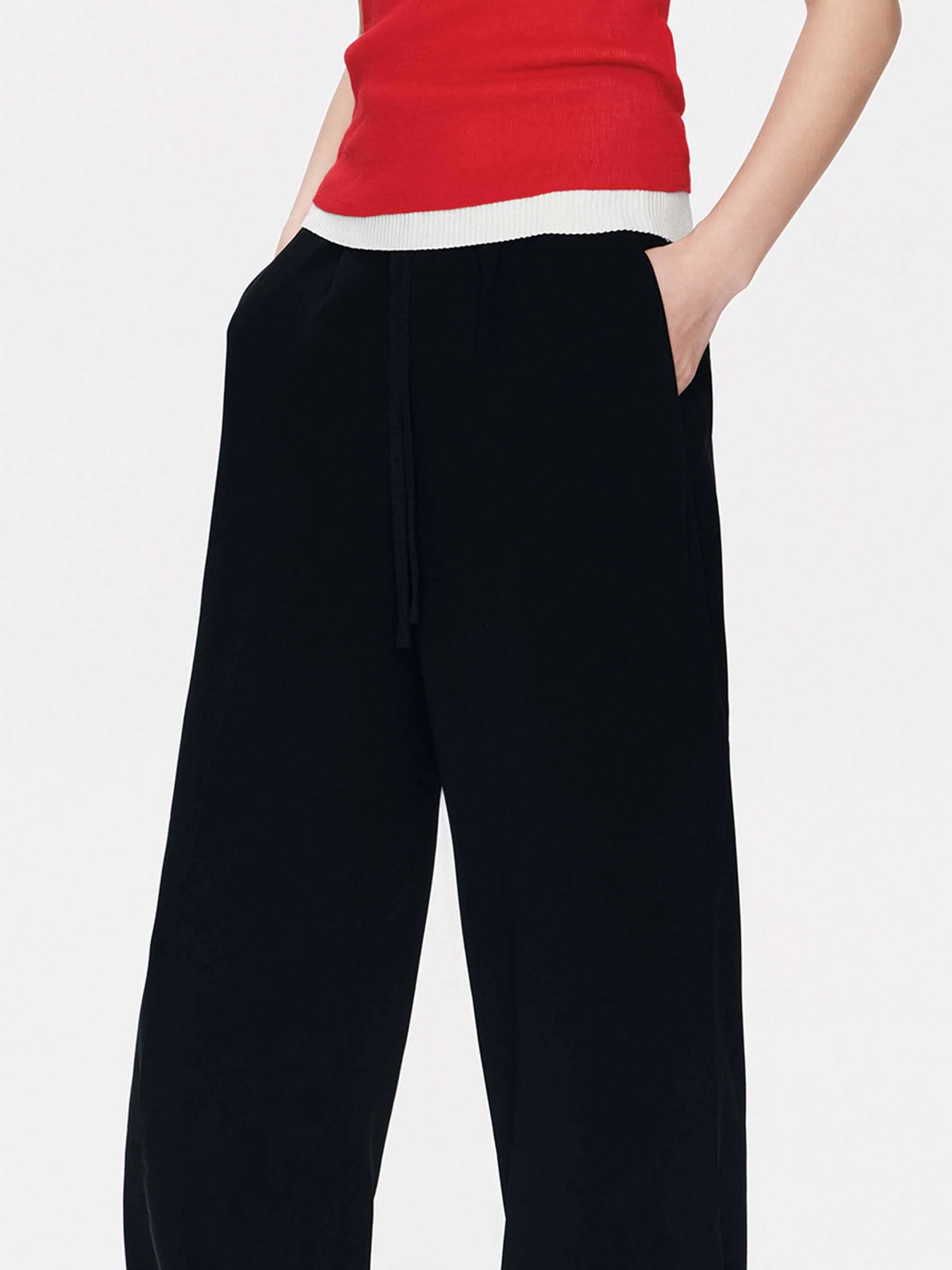 Elasticated Waist Relaxed Pants - Image 8