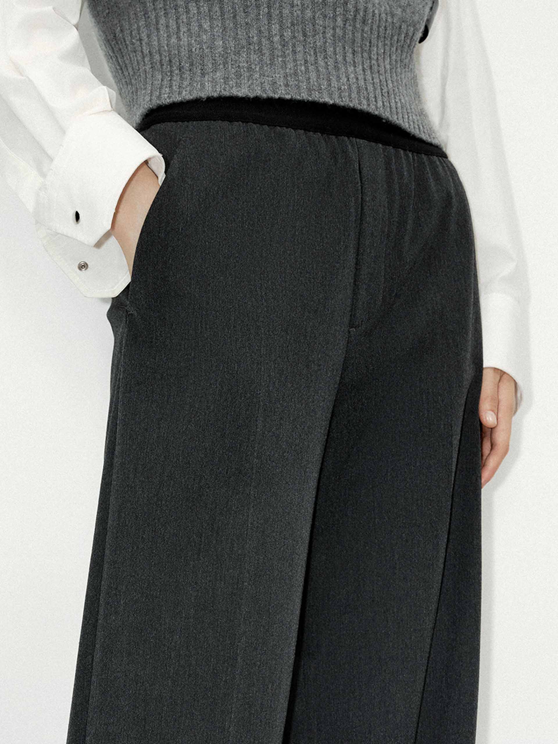 Elasticated Waist Tailored Pants - Image 7