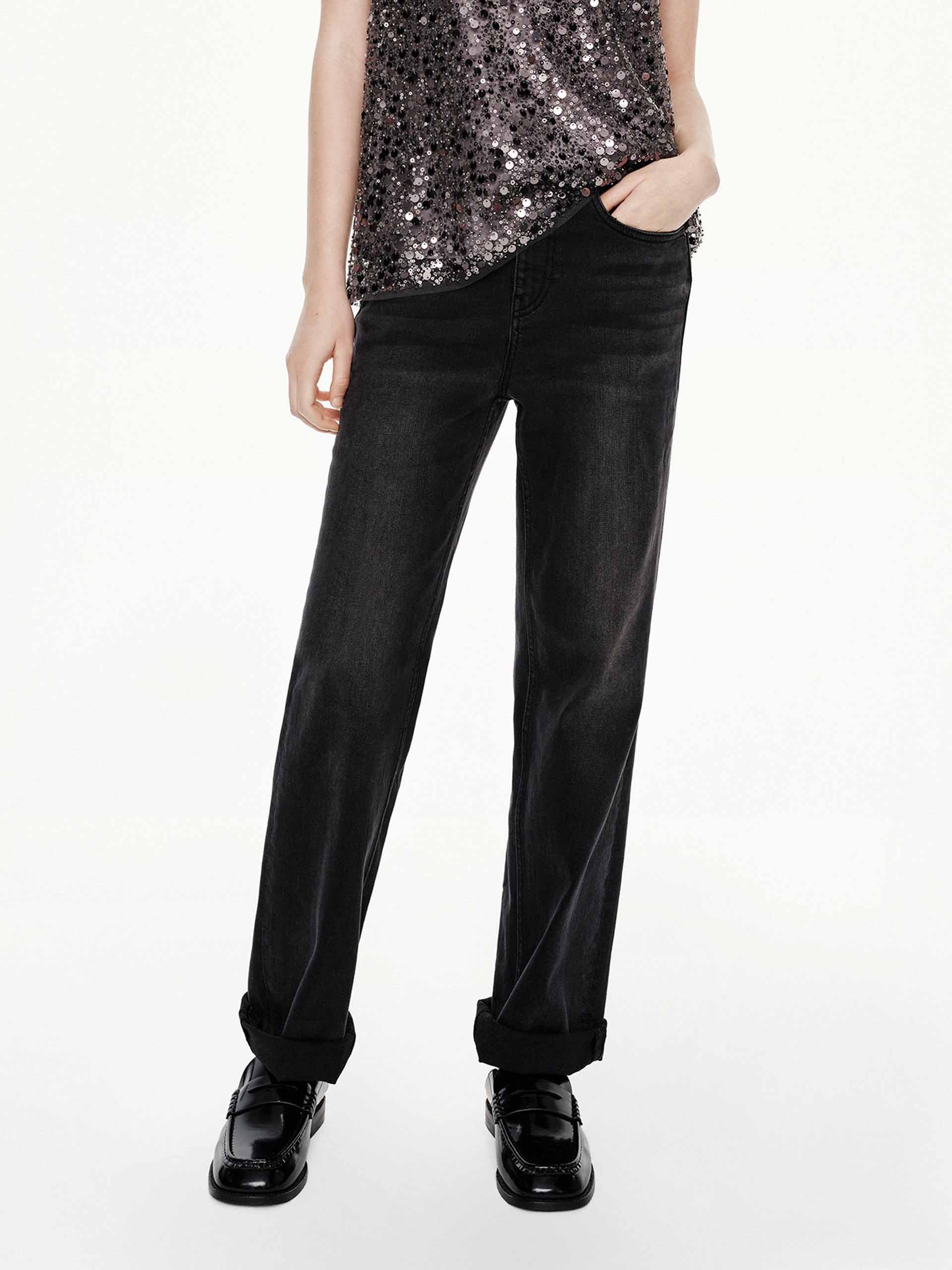 Faded Distressed Black Jeans