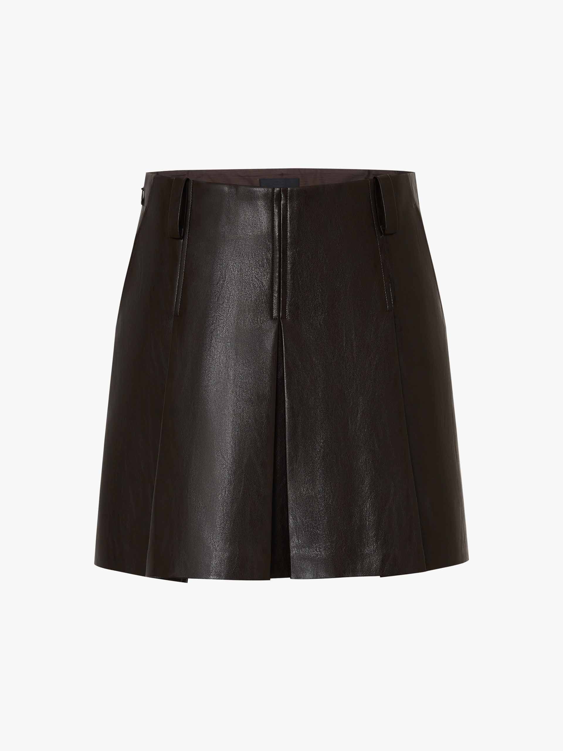 Faux Leather Pleated Skirt - Image 13