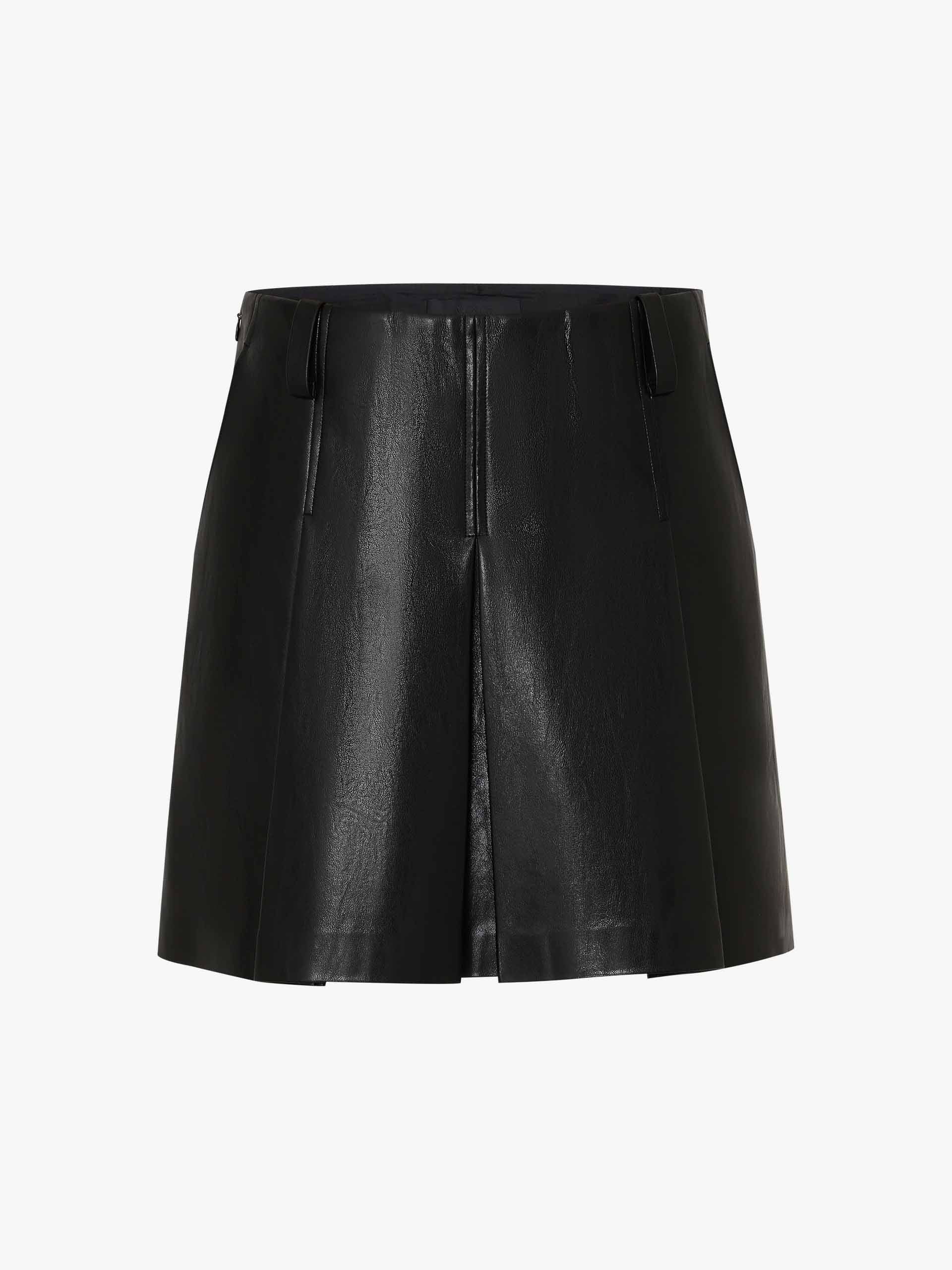 Faux Leather Pleated Skirt - Image 5