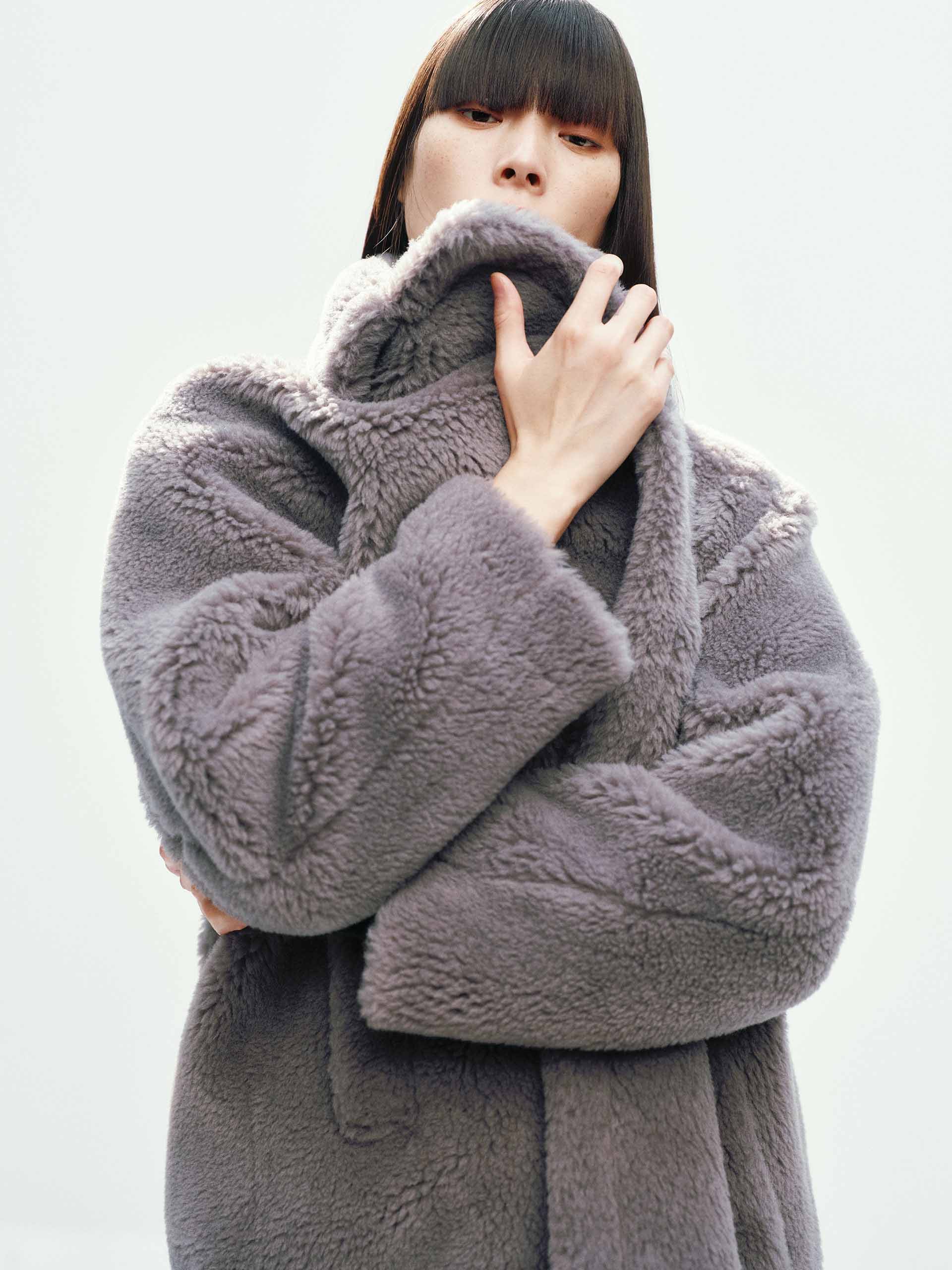 Faux Shearling Lapel Coat - Image 16