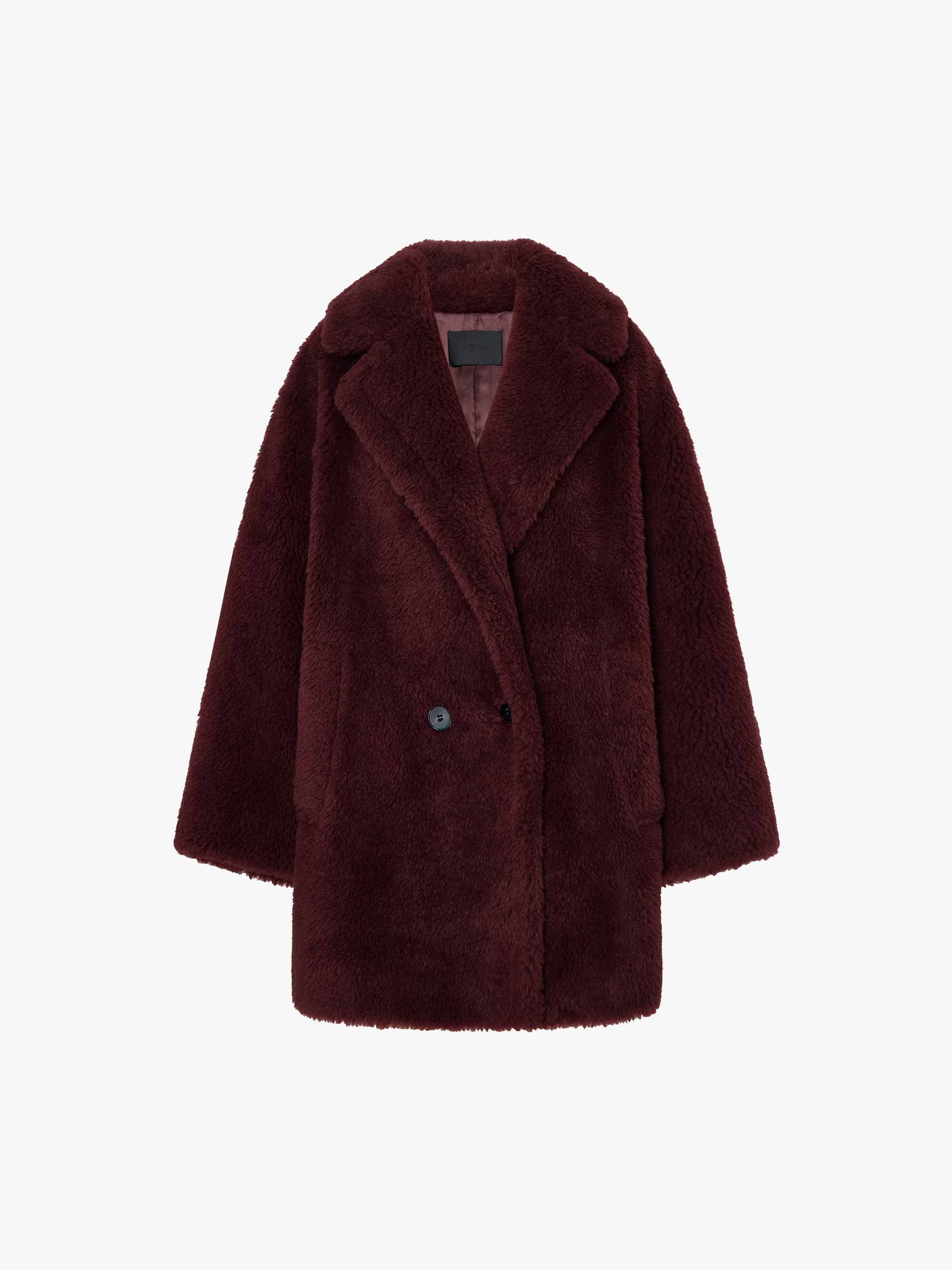 Faux Shearling Lapel Coat - Image 5